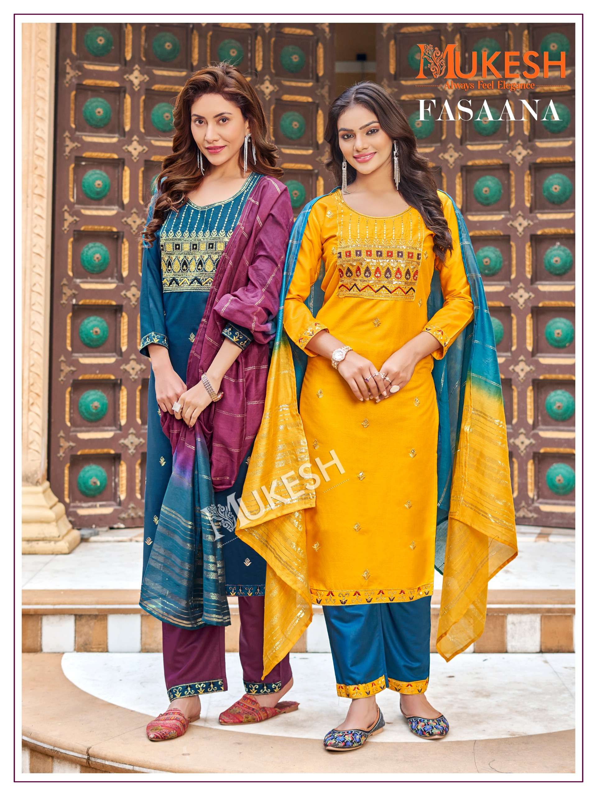 mukesh fasaana 1001-1006 series daily uses designer kurtis catalogue manufacturer surat