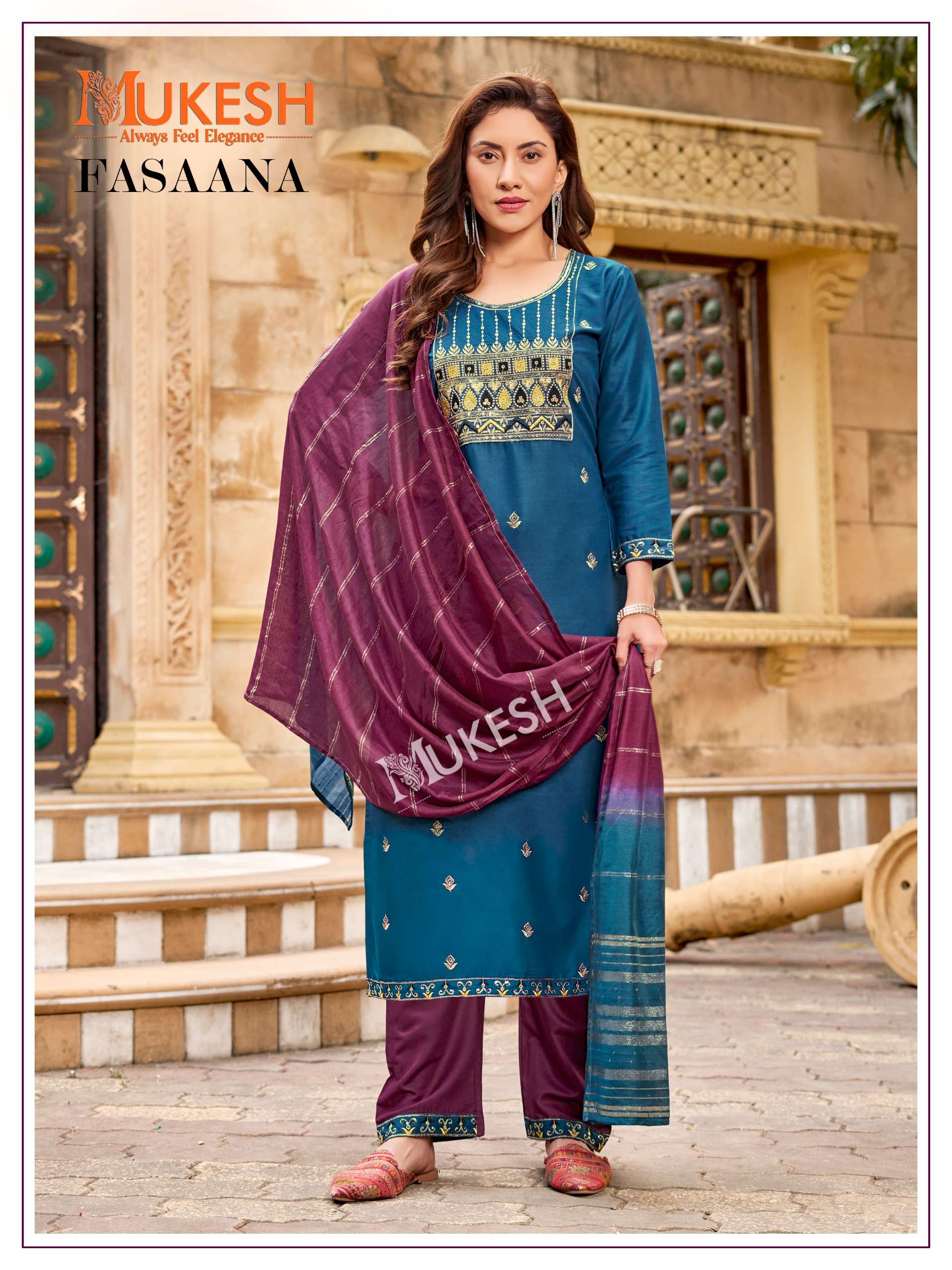 mukesh fasaana 1001-1006 series daily uses designer kurtis catalogue manufacturer surat