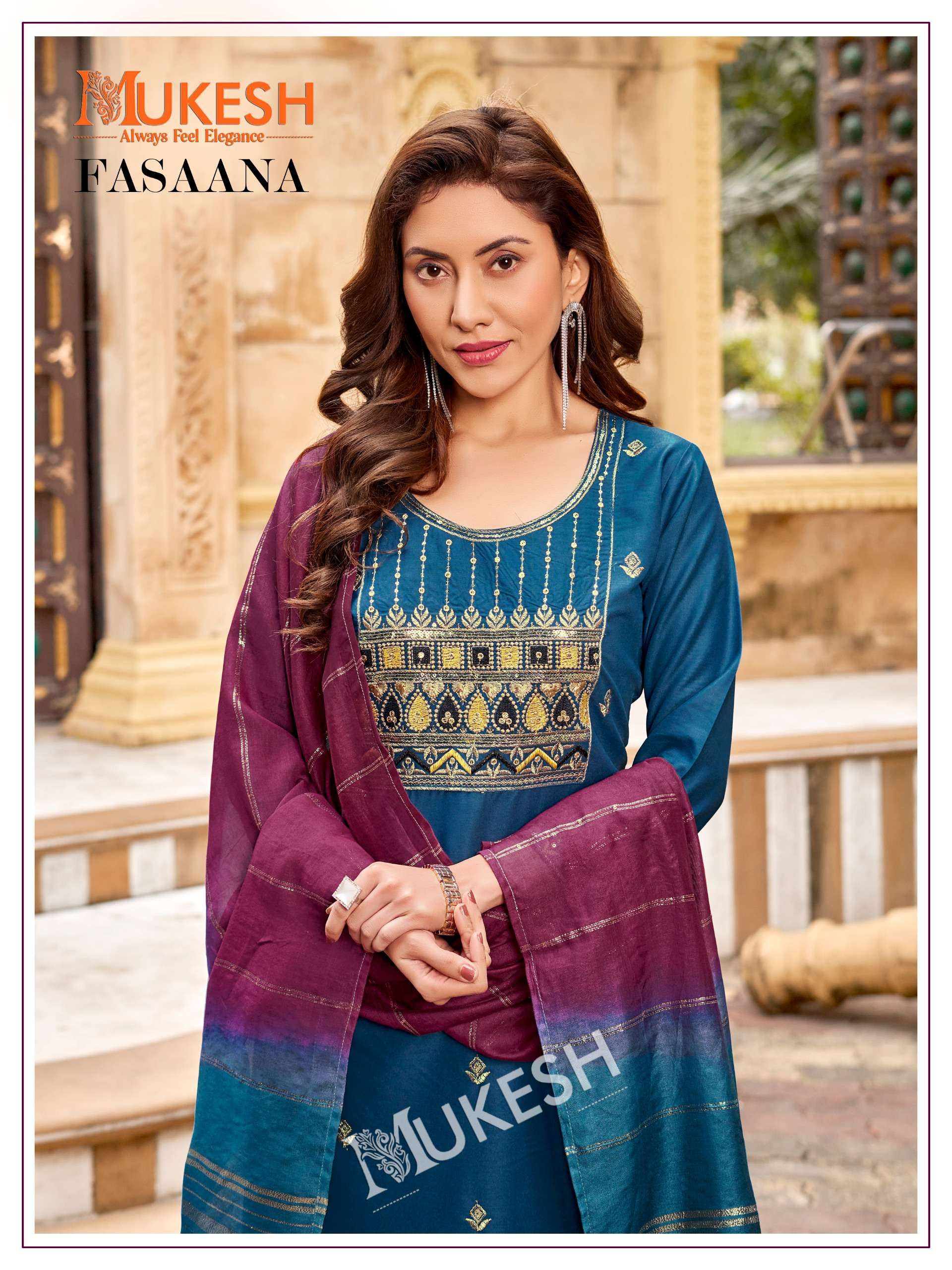 mukesh fasaana 1001-1006 series daily uses designer kurtis catalogue manufacturer surat