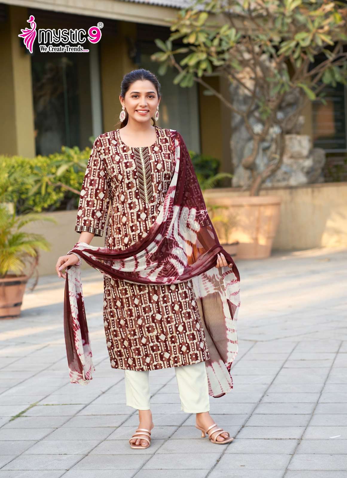 mystic nisha vol-4 4001-4008 series aliya cut designer kurtis catalogue wholesale market surat gujarat