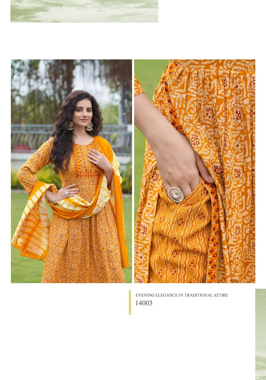 mystic sara vol 14 14001-14008 series reyon capsule party wear nayra cut ready to wear suits catalogue wholesale rate surat