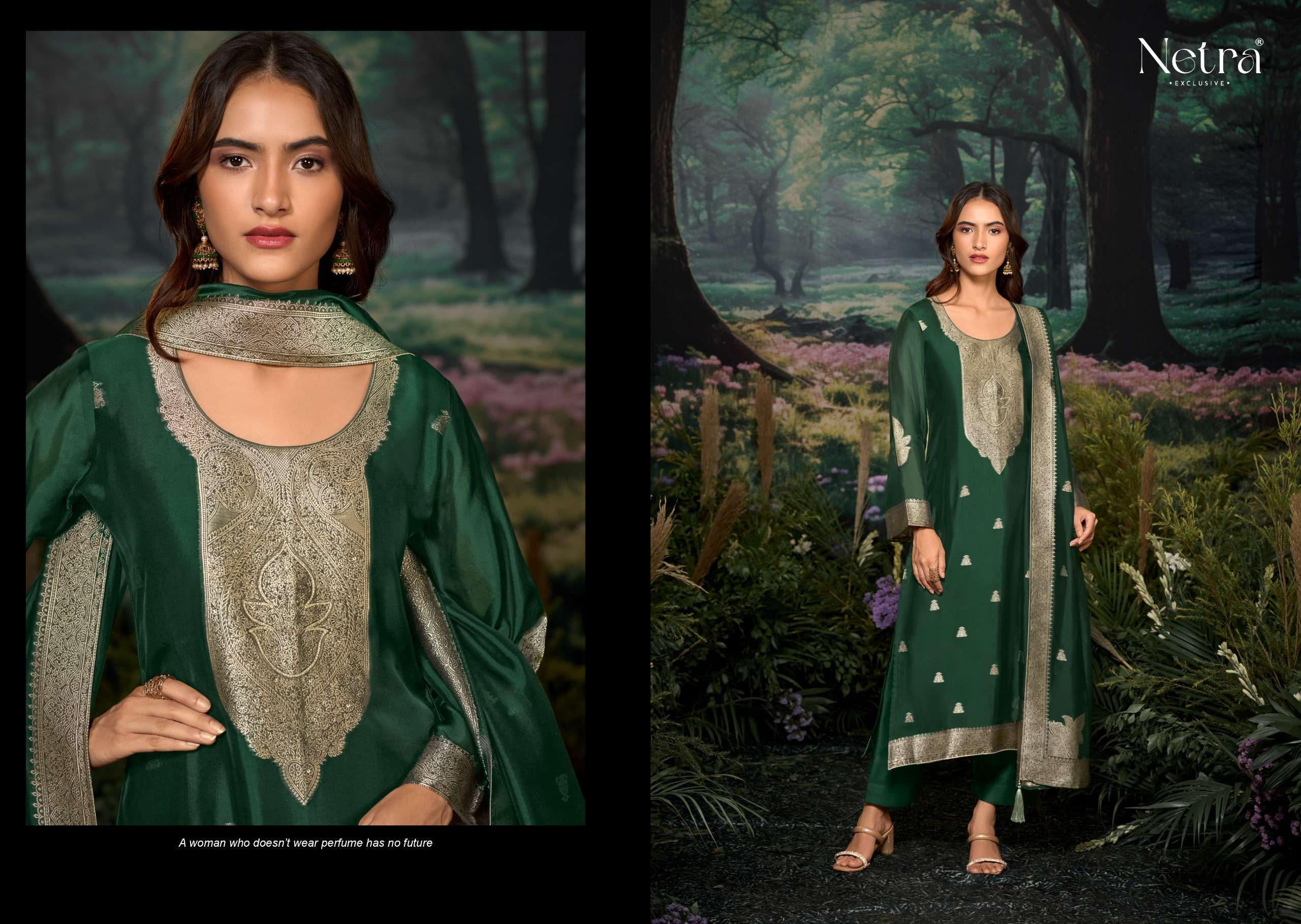 netra by tareef 14001-14006 series digital print with material latest catalogue collection surat gujarat 