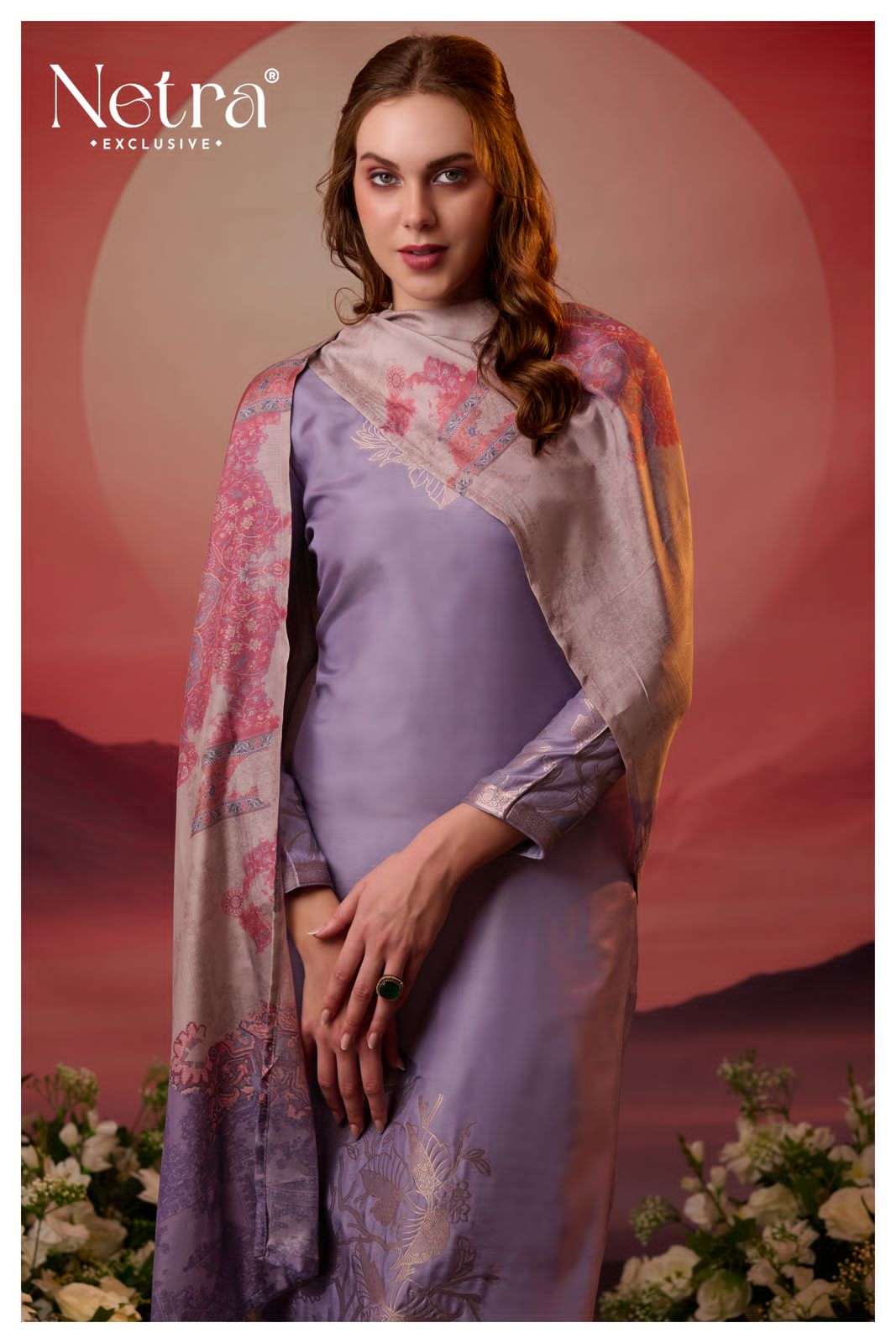 netra delsi muslin silk designer festive special salwar kameez catalogue online surat gujarat 