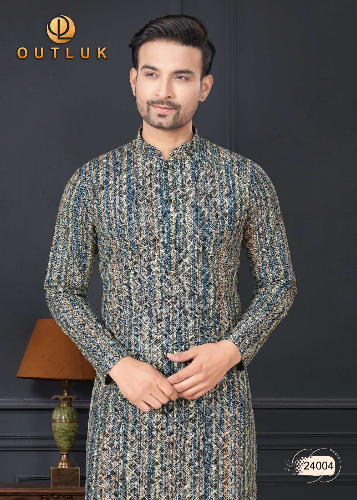 outluk wedding collection vol-24 fancy kurta pajama catalogue wholesale price surat gujarat