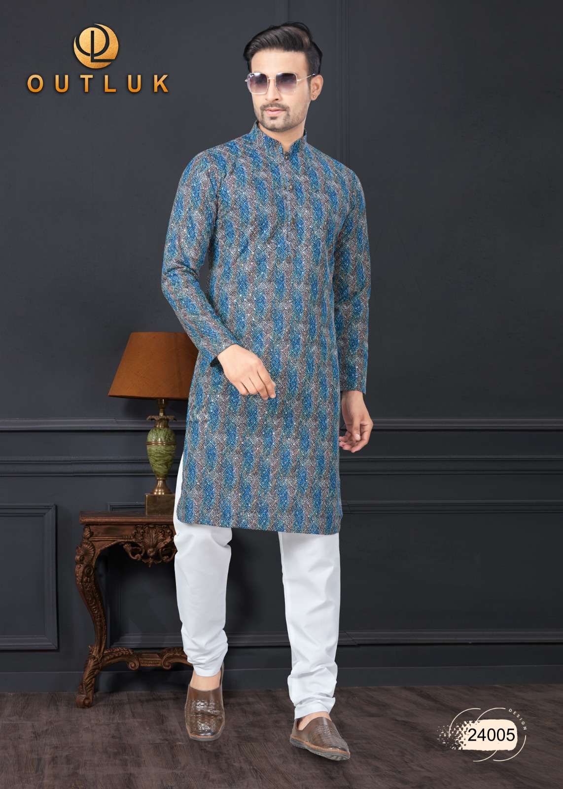 outluk wedding collection vol-24 fancy kurta pajama catalogue wholesale price surat gujarat