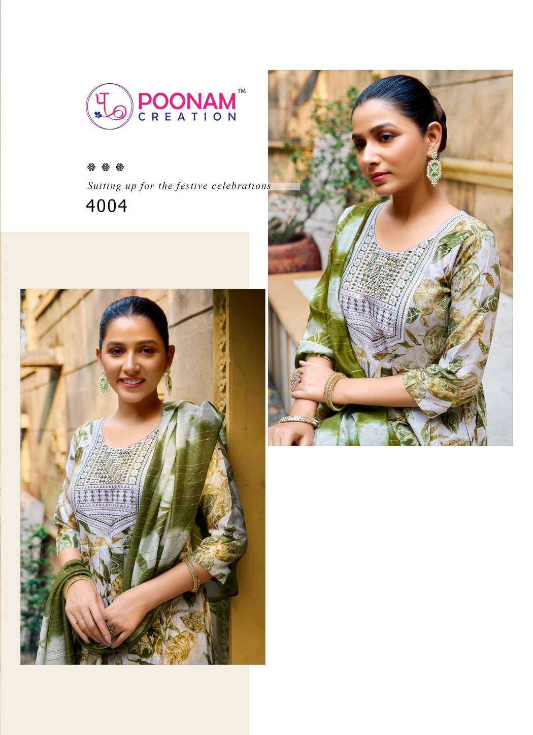 poonam creation sara-vol-4-4001-4008 series heavy rayon printed kurtis catalogue wholesale market surat 