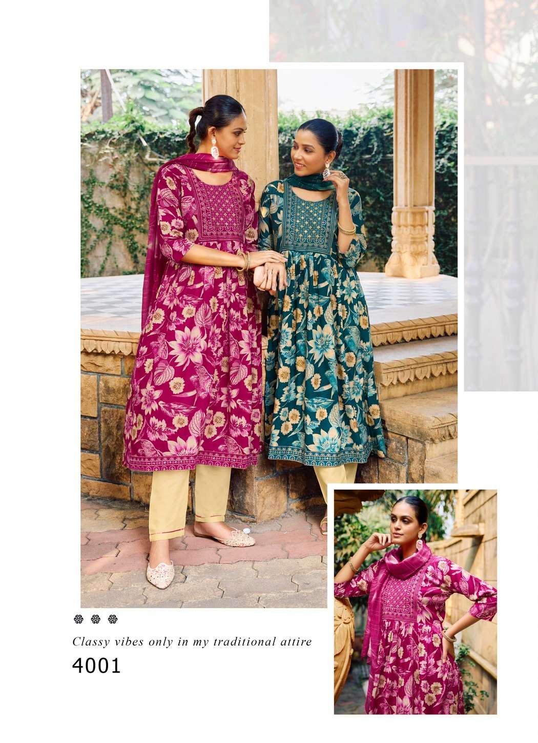 poonam creation sara-vol-4-4001-4008 series heavy rayon printed kurtis catalogue wholesale market surat 