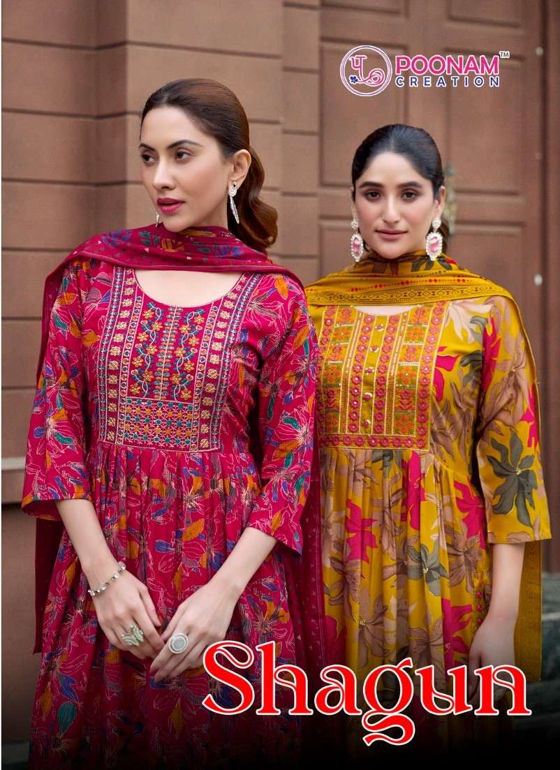 poonam shagun1001-1008 series festival special designer kurtis catalogue wholesale collection surat gujarat 