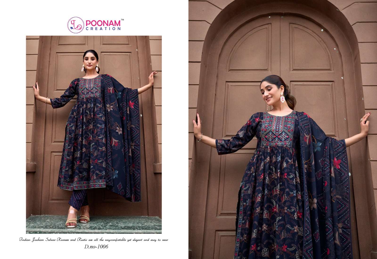 poonam shagun1001-1008 series festival special designer kurtis catalogue wholesale collection surat gujarat 