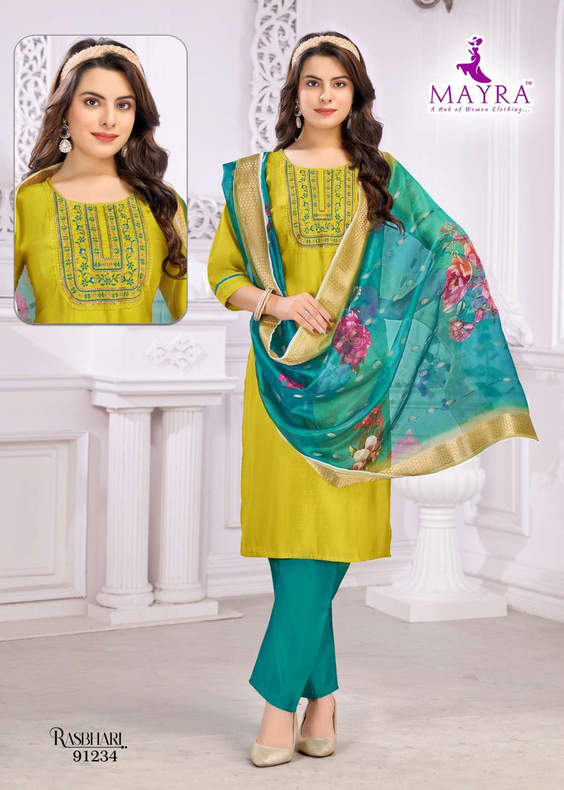 rasbhari by mayra 91234-91241series indian designer festive wear salwar kameez catalogue wholesaler surat gujarat 