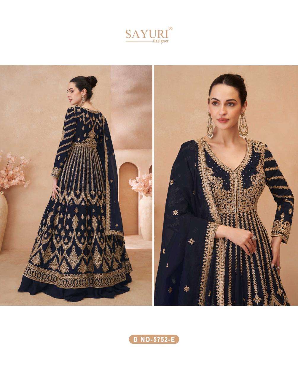 sayuri designer naari 5752 series exclusive designer party wear dress catalogue surat gujarat