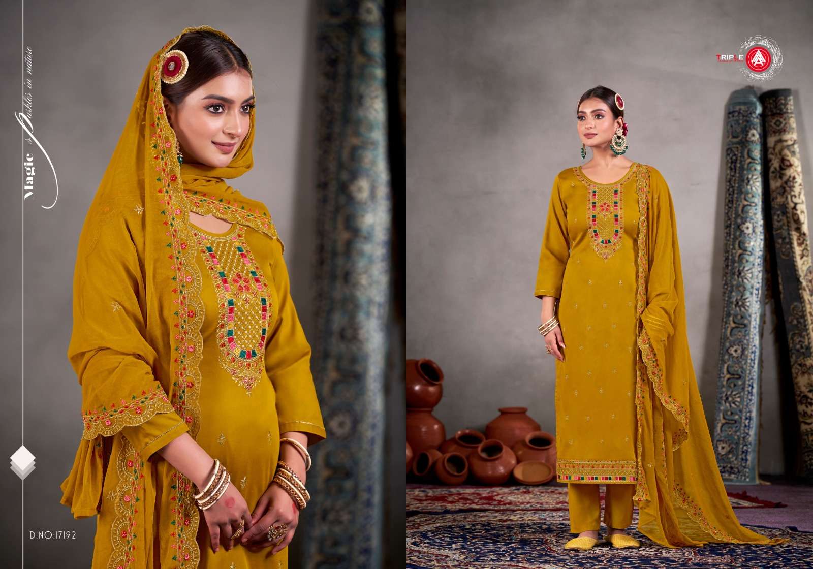 triple aaa yatri 17191-17196 series indian designer salwar kameez catalogue wholesale price surat gujrat 