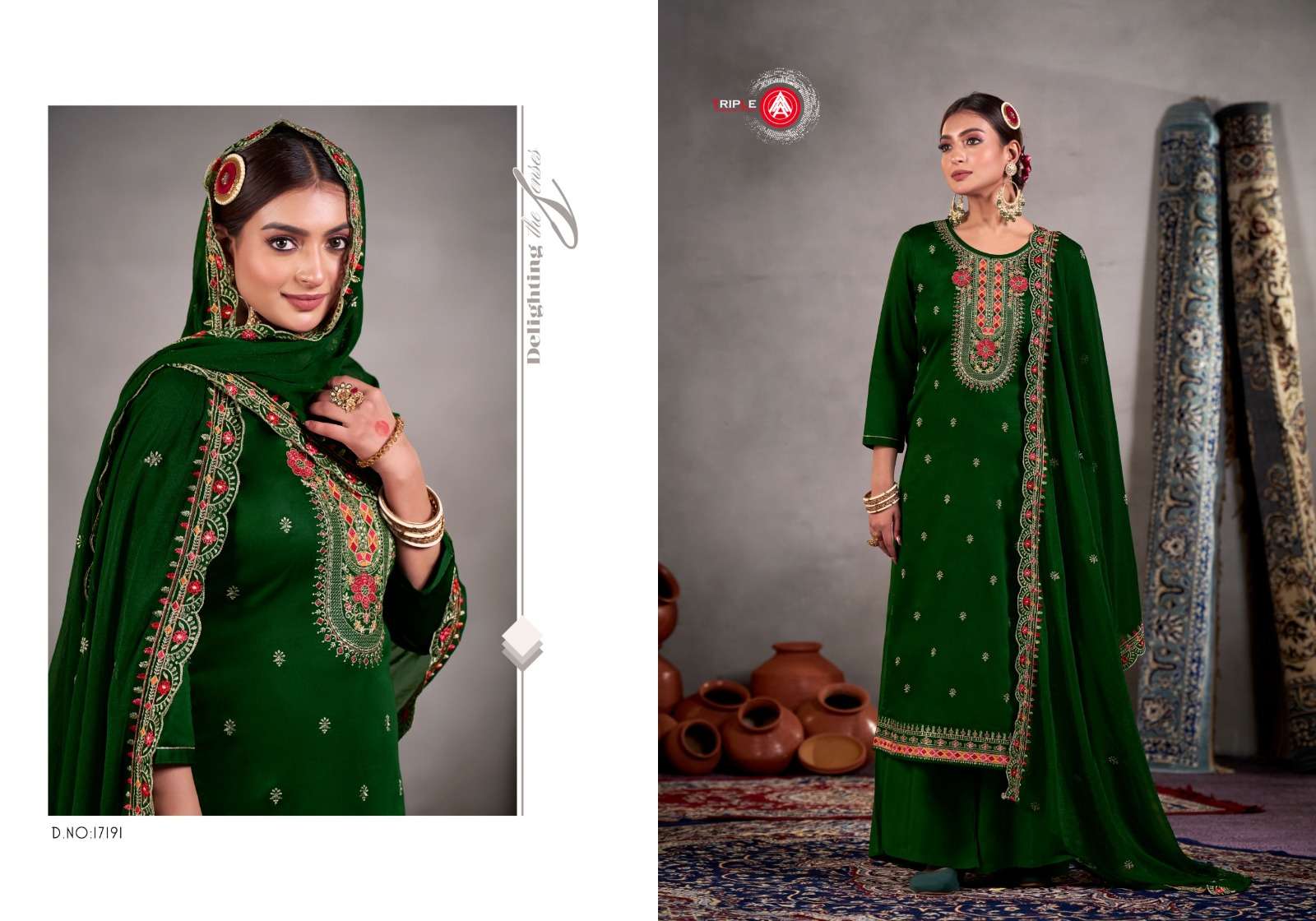 triple aaa yatri 17191-17196 series indian designer salwar kameez catalogue wholesale price surat gujrat 