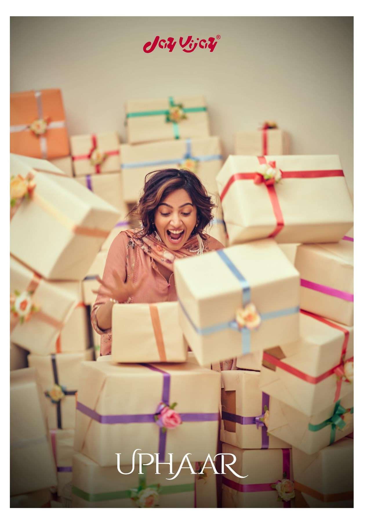 uphaar by jayvijay 9421-9426 series pure muslin silk designer salwar kameez catalogue wholesaler surat 