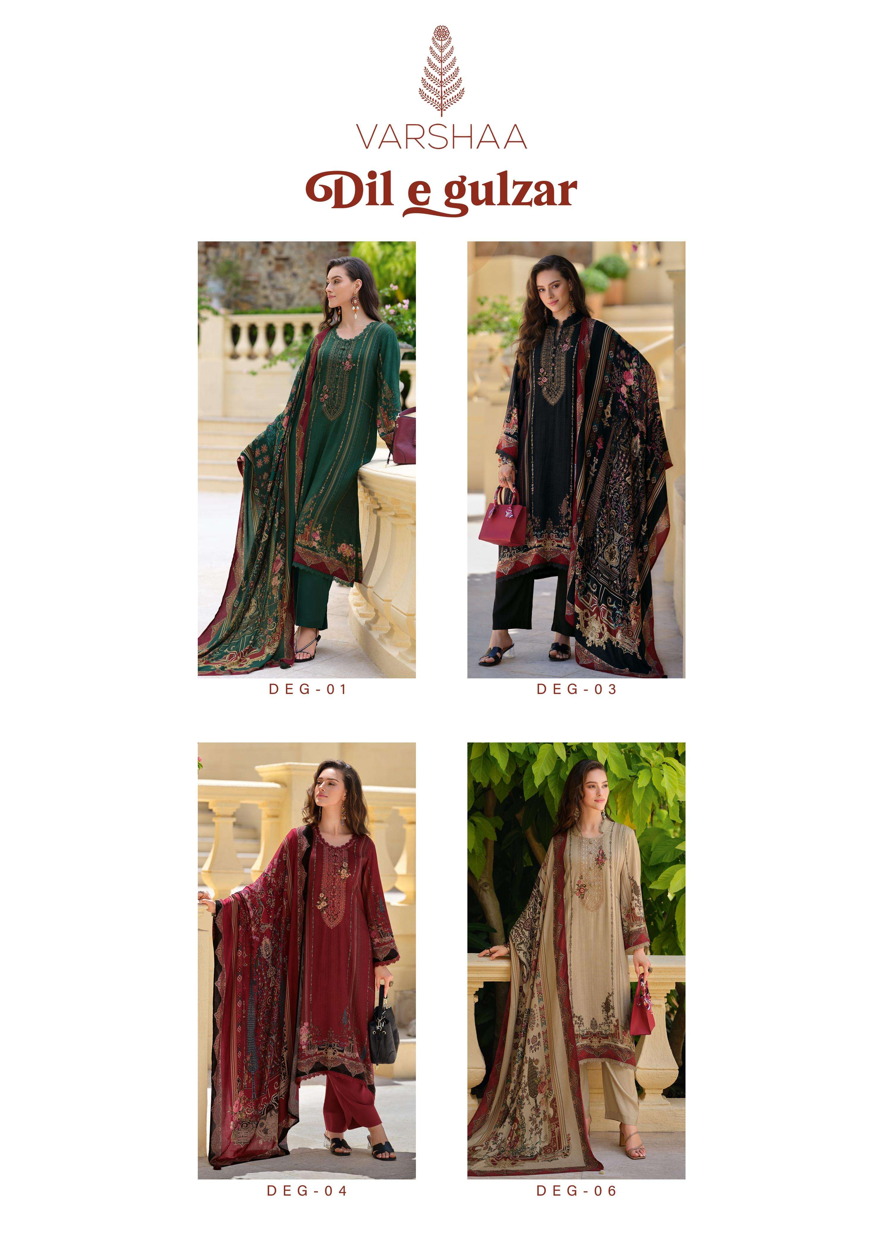 varsha dil e gulzar latest designer salwar kameez catalogue at wholesale price surat gujarat 