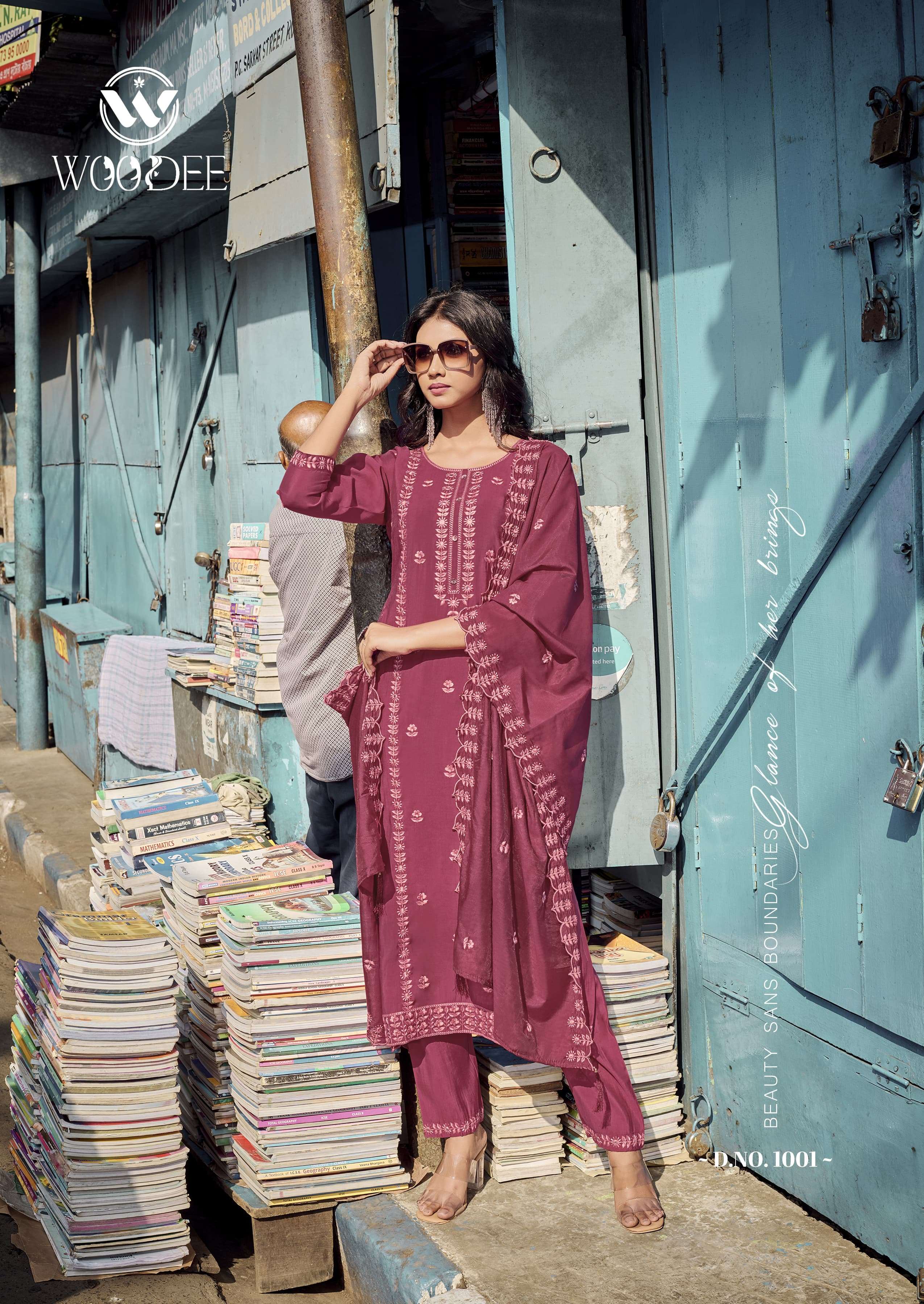 woodee victoria 1001-1006 series indian designer kurtis catalogue manufacturer surat  gujarat