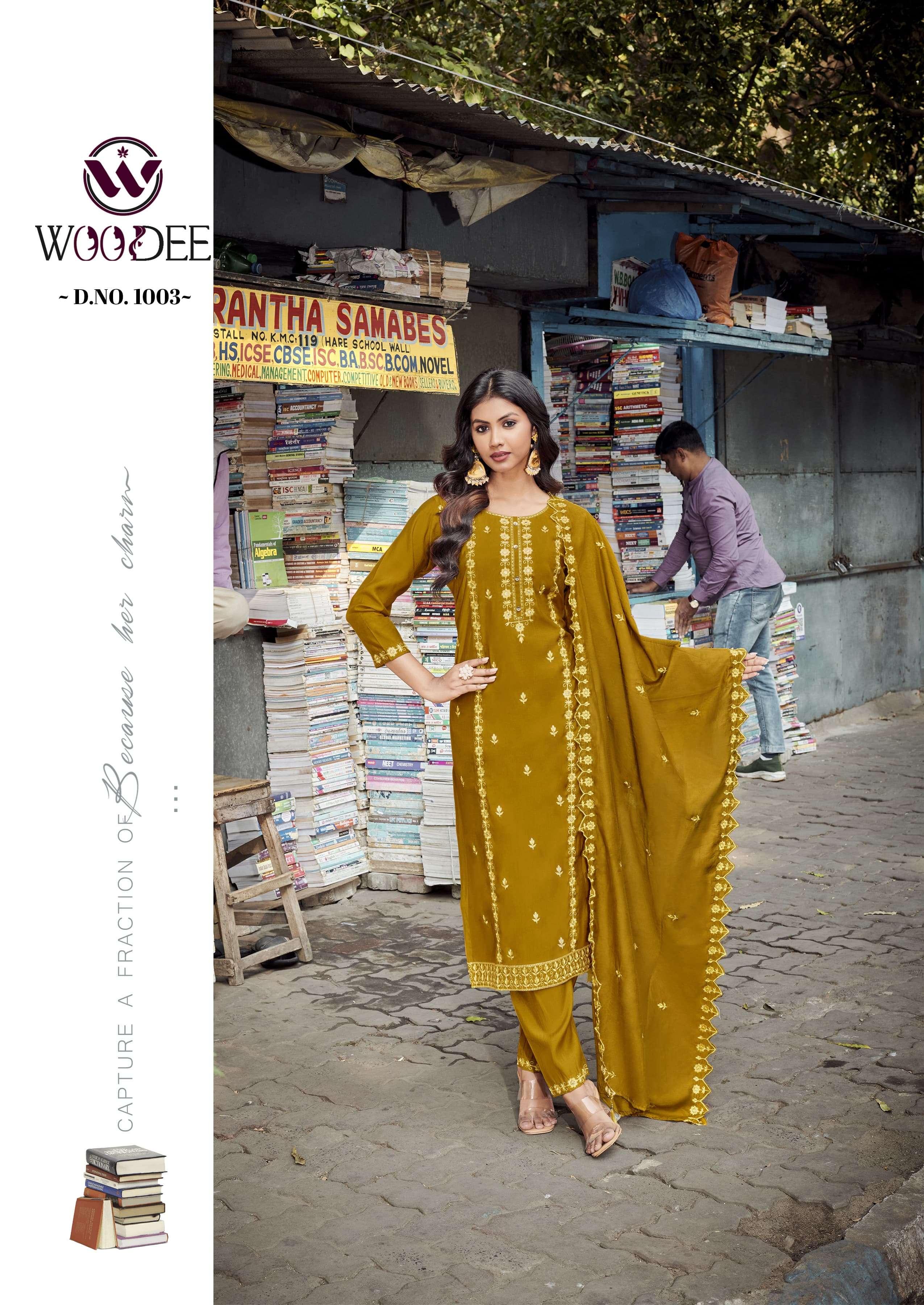 woodee victoria 1001-1006 series indian designer kurtis catalogue manufacturer surat  gujarat