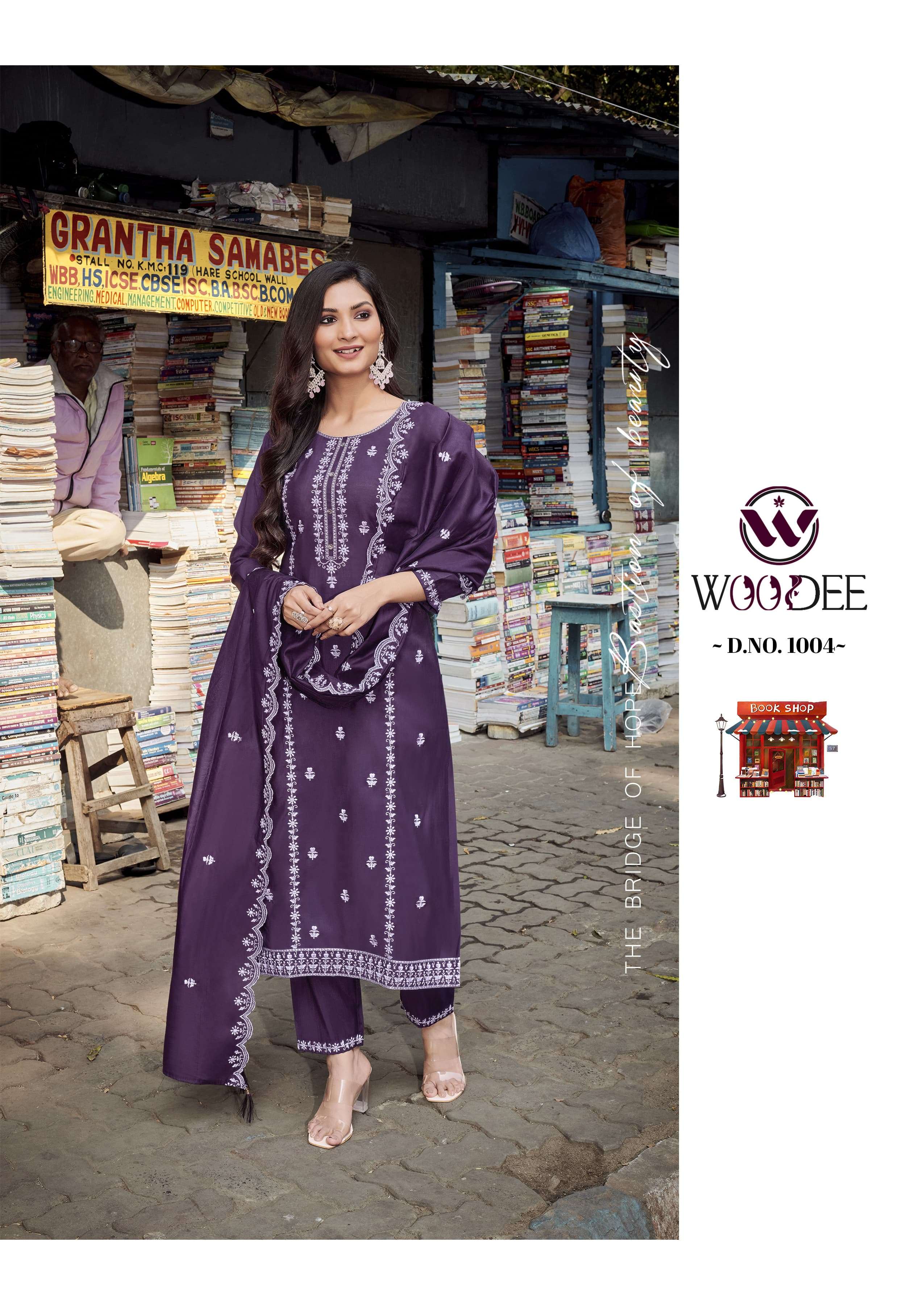 woodee victoria 1001-1006 series indian designer kurtis catalogue manufacturer surat  gujarat