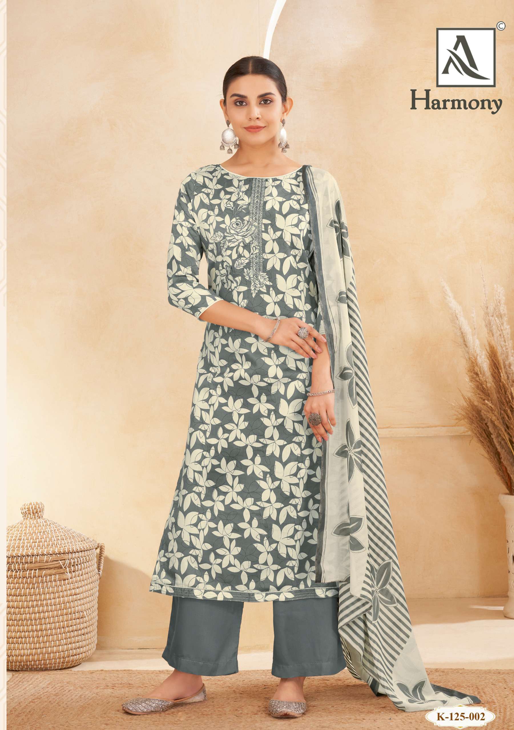harmony by alok suits color series jam new embroidery work new designer salwar kameez best online price surat india 