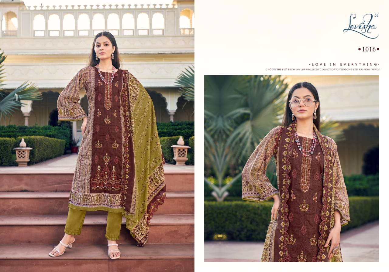levisha naira madhubala 1013-1020 series pakistani style designer salwar kameez catalogue wholesale price surat
