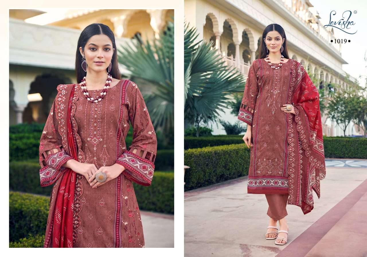 levisha naira madhubala 1013-1020 series pakistani style designer salwar kameez catalogue wholesale price surat