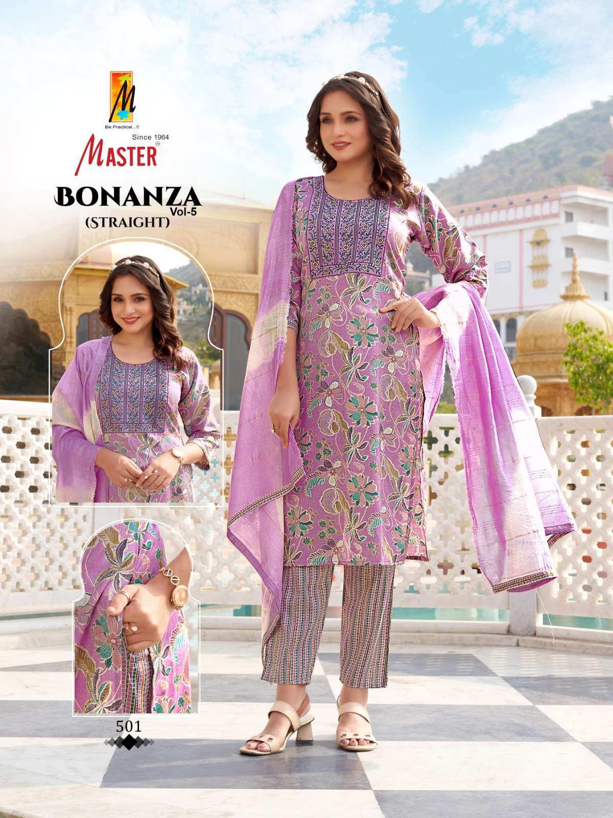master bonanza vol-5 501-508 series designer salwar kameez catalogue online wholesale rate surat gujarat 