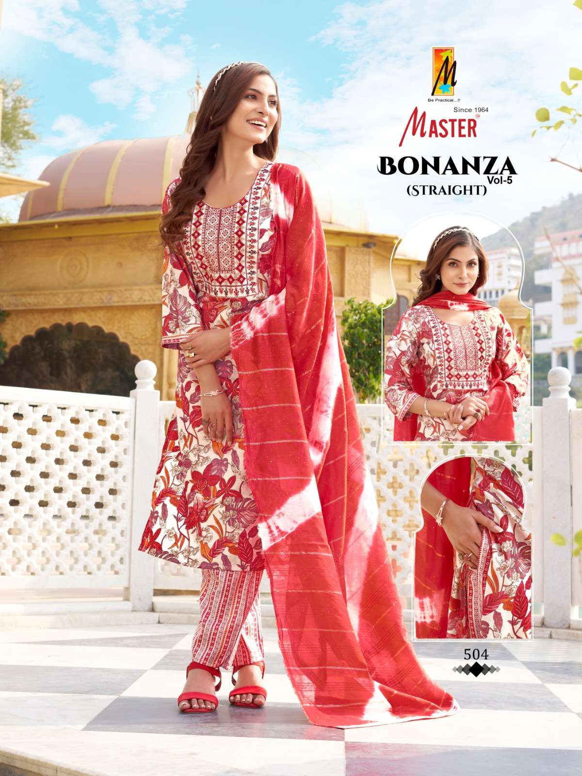 master bonanza vol-5 501-508 series designer salwar kameez catalogue online wholesale rate surat gujarat 