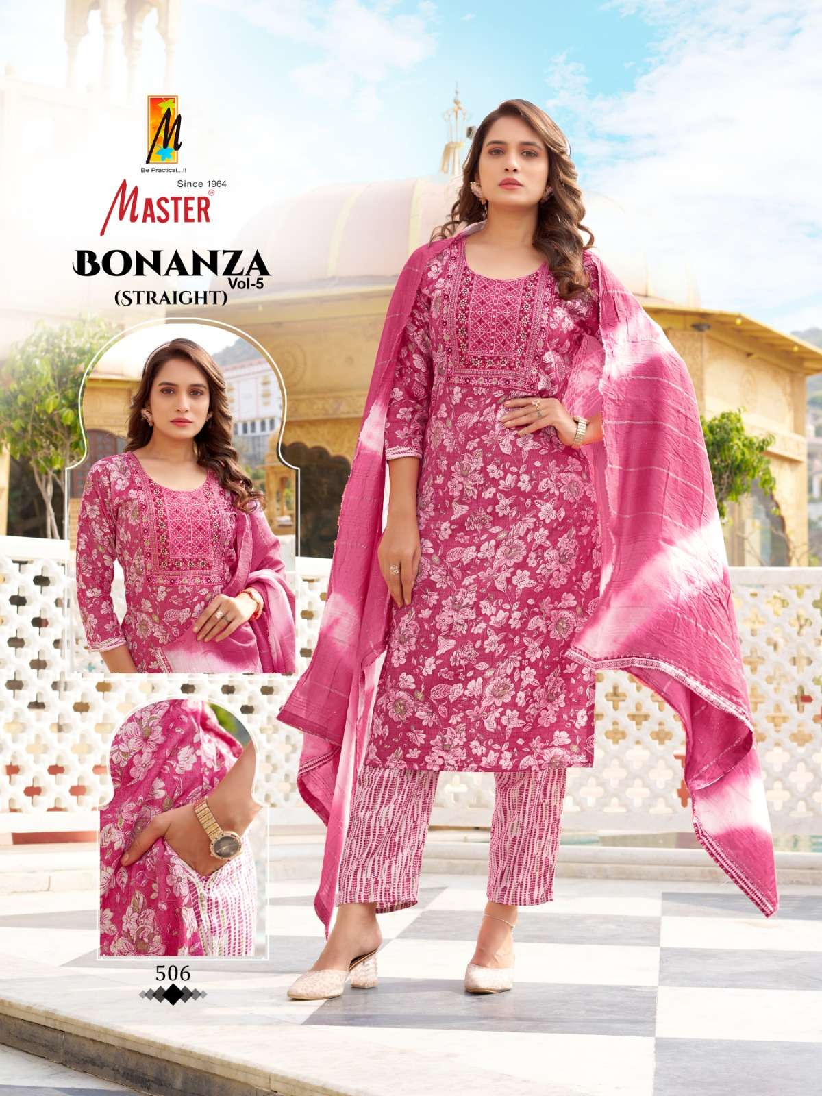 master bonanza vol-5 501-508 series designer salwar kameez catalogue online wholesale rate surat gujarat 
