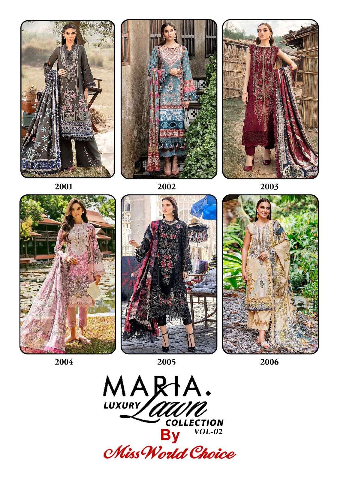 miss world maria vol-2 2001-2006 series cotton salwar kameez catalogue wholesale rate surat gujarat 
