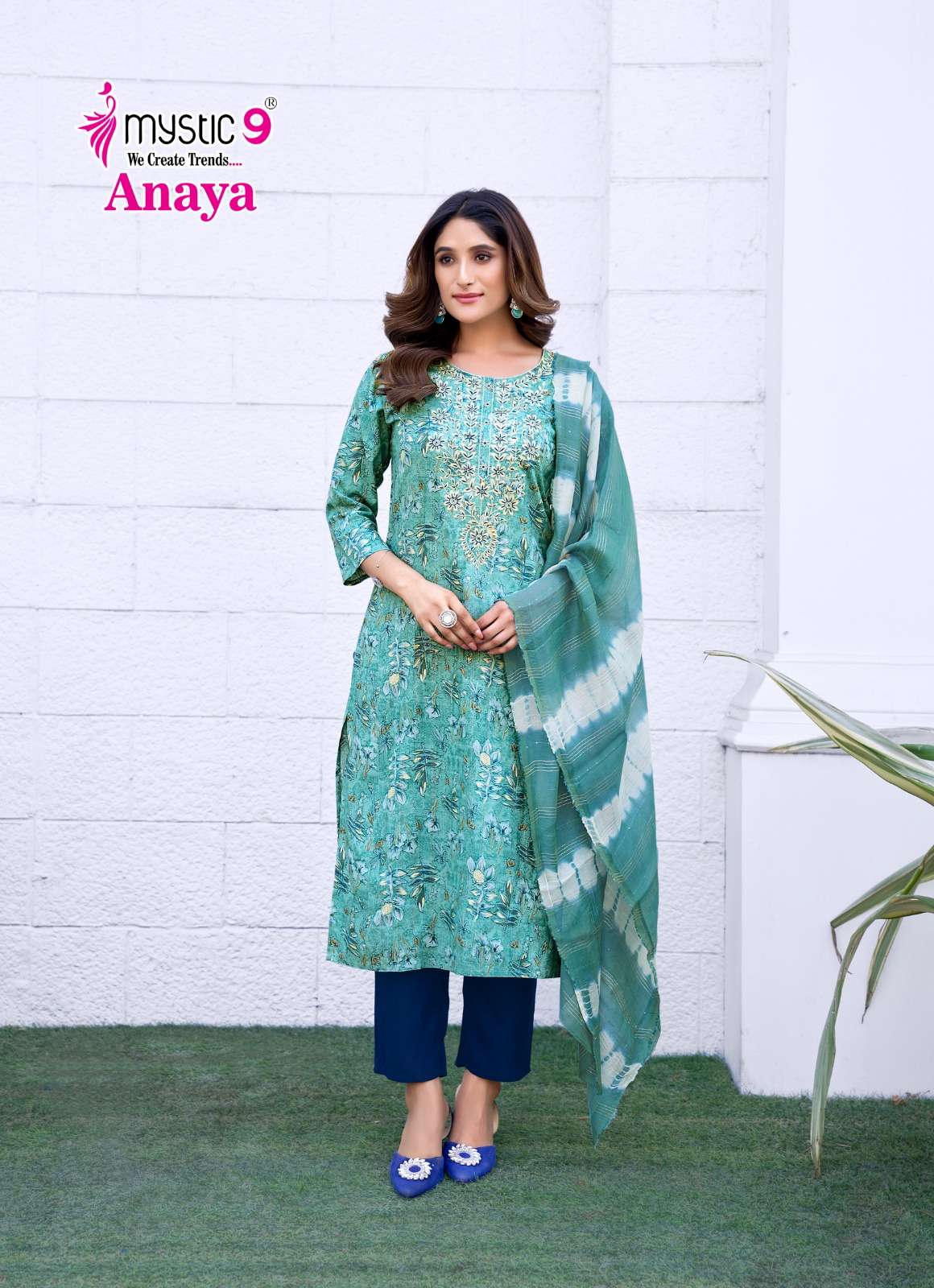mystic anaya vol-1 1001-1008 series rayon lucknowi style designer kurtis catalogue wholesale price surat gujarat 