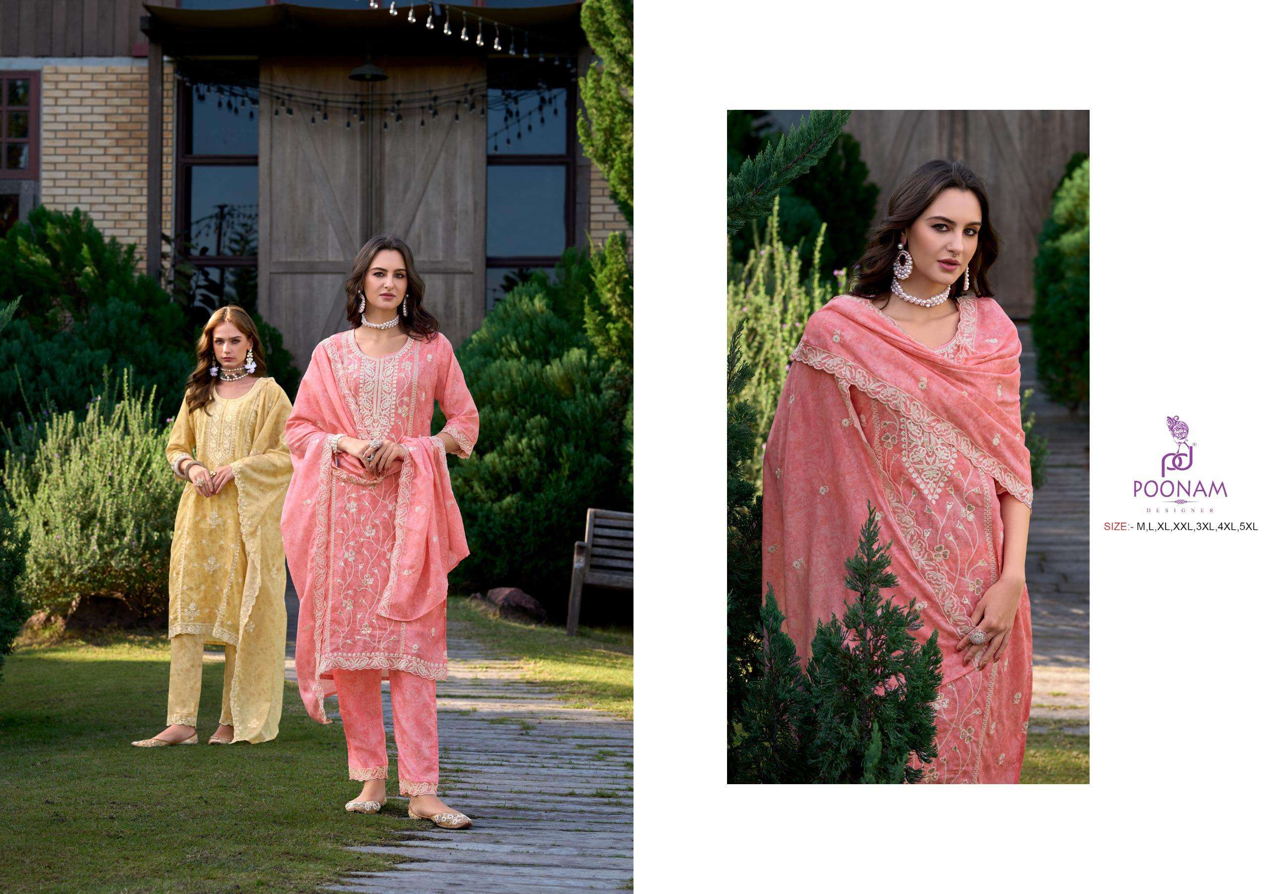 poonam creation lilah 1001-1004 series cotton printed kurtis catalogue wholesale market surat gujarat 