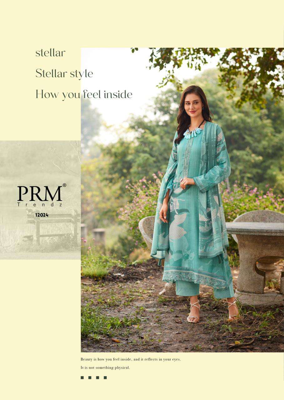 prm trendz camilla 12021-12026 series party wear jam cotton embroidred salwar kameez catalogue set to set only 