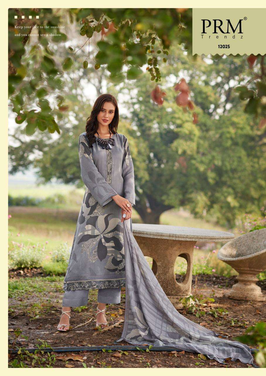 prm trendz camilla 12021-12026 series party wear jam cotton embroidred salwar kameez catalogue set to set only 
