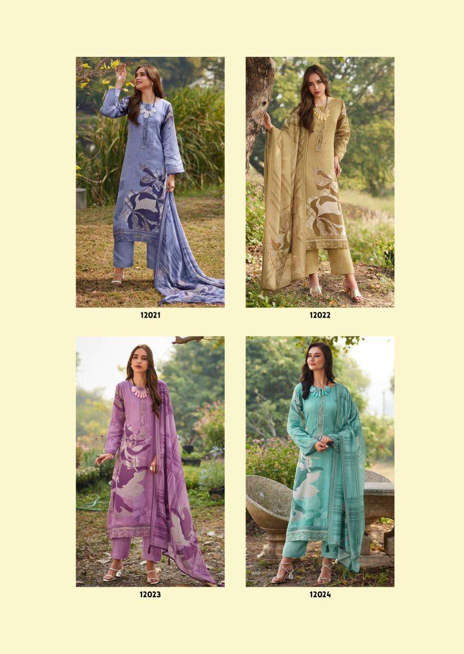 prm trendz camilla 12021-12026 series party wear jam cotton embroidred salwar kameez catalogue set to set only 