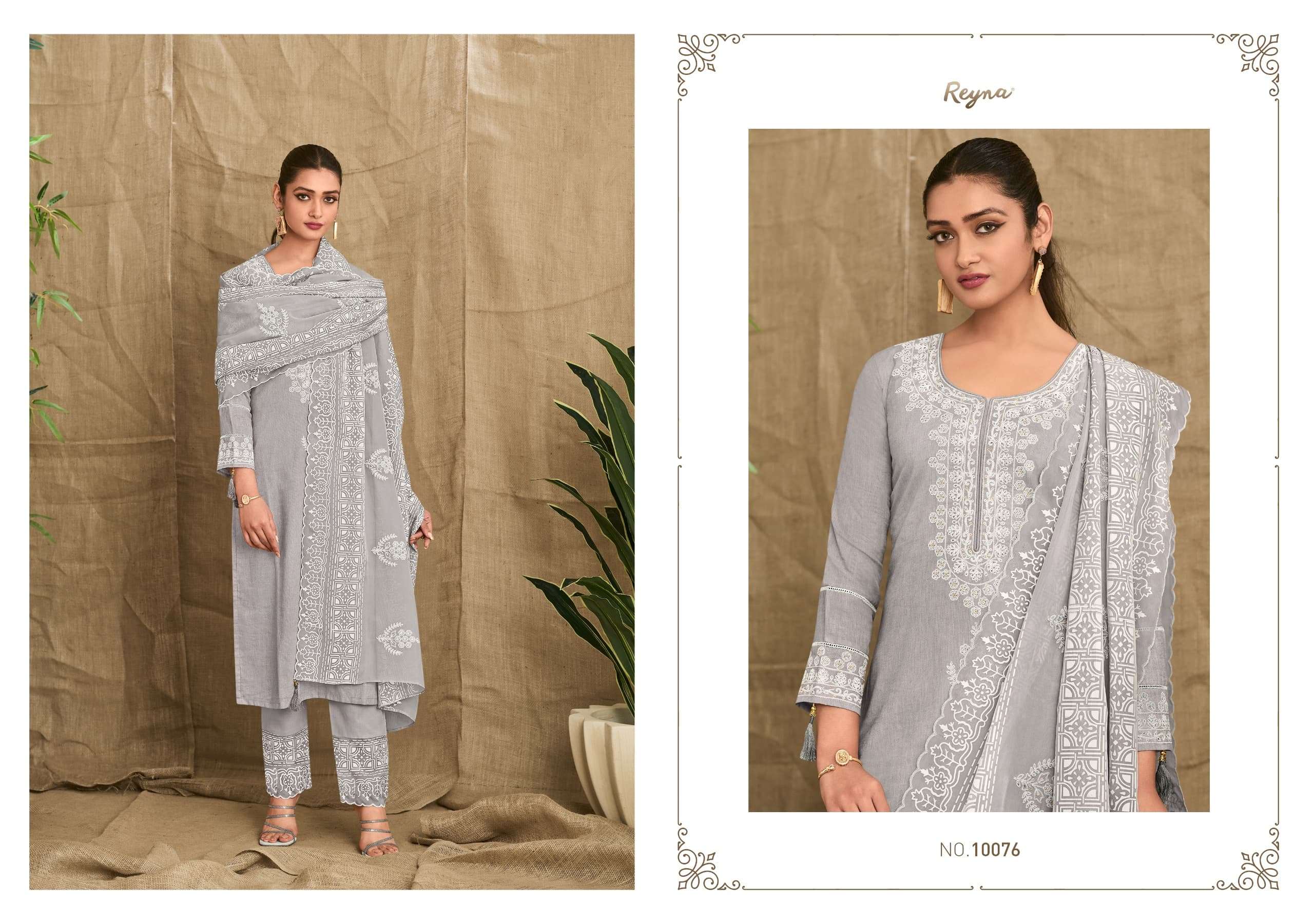 reyna rhythm 10076-10079 pakistani designer salwar kameez catalogue online purchasing surat gujarat 