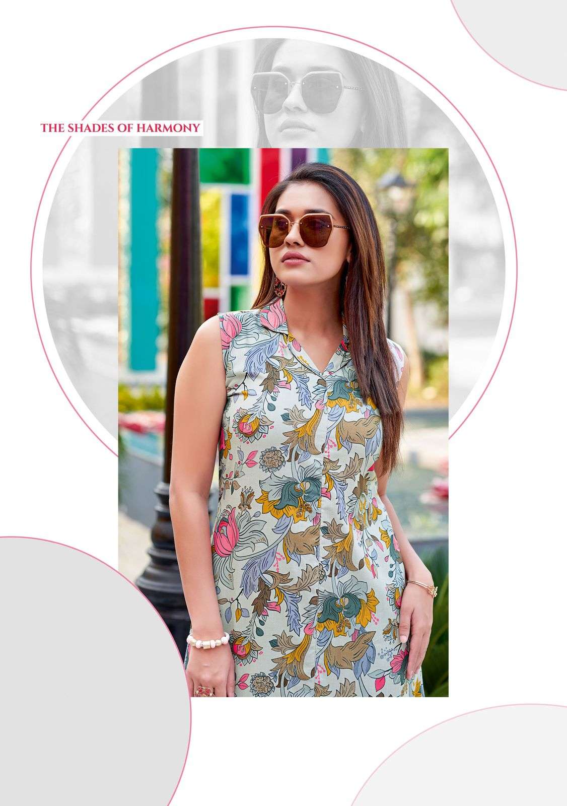 wooglee samiksha 2001-2006  designer rayon printed kurti pant set catalogue wholesalers surat 