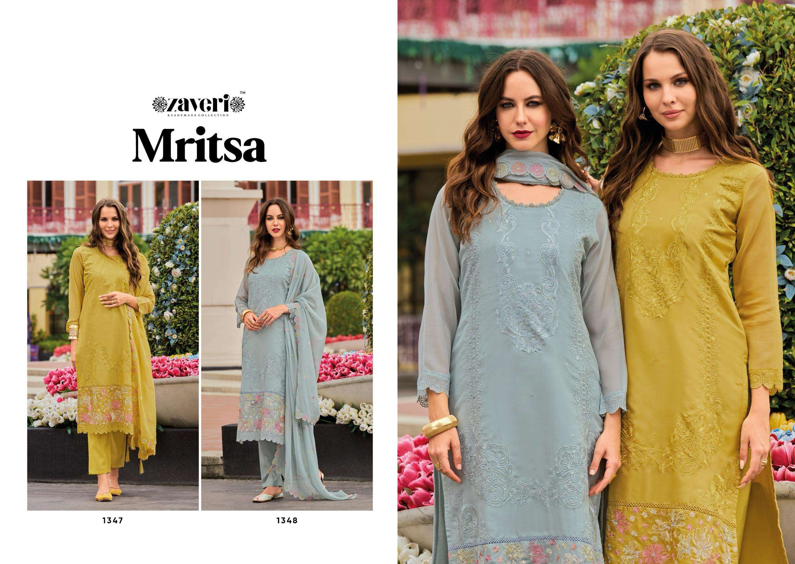 zaveri mrista exclusive soft organza ready made salwar kameez buy online shopping wholesale price surat