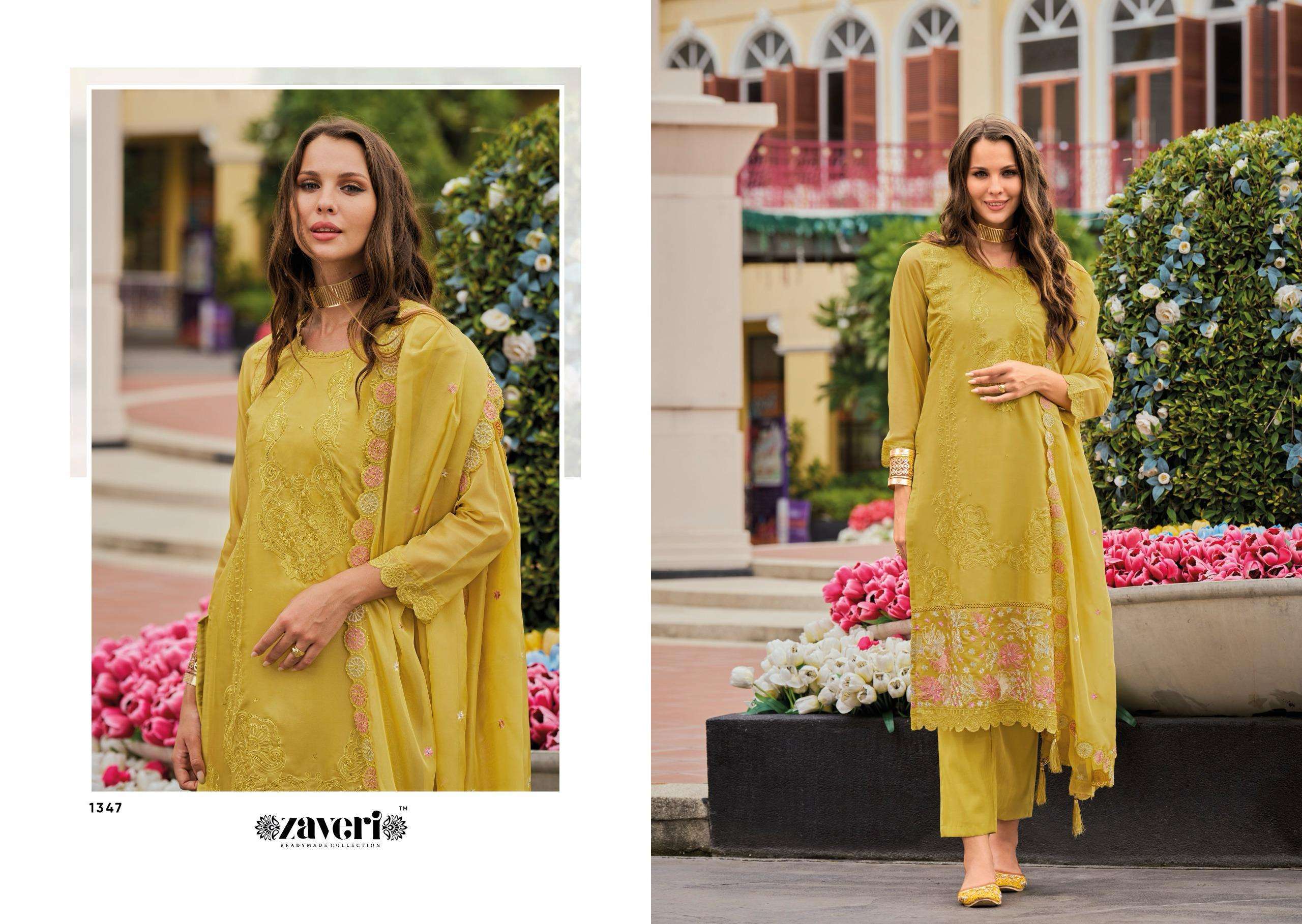 zaveri mrista exclusive soft organza ready made salwar kameez buy online shopping wholesale price surat