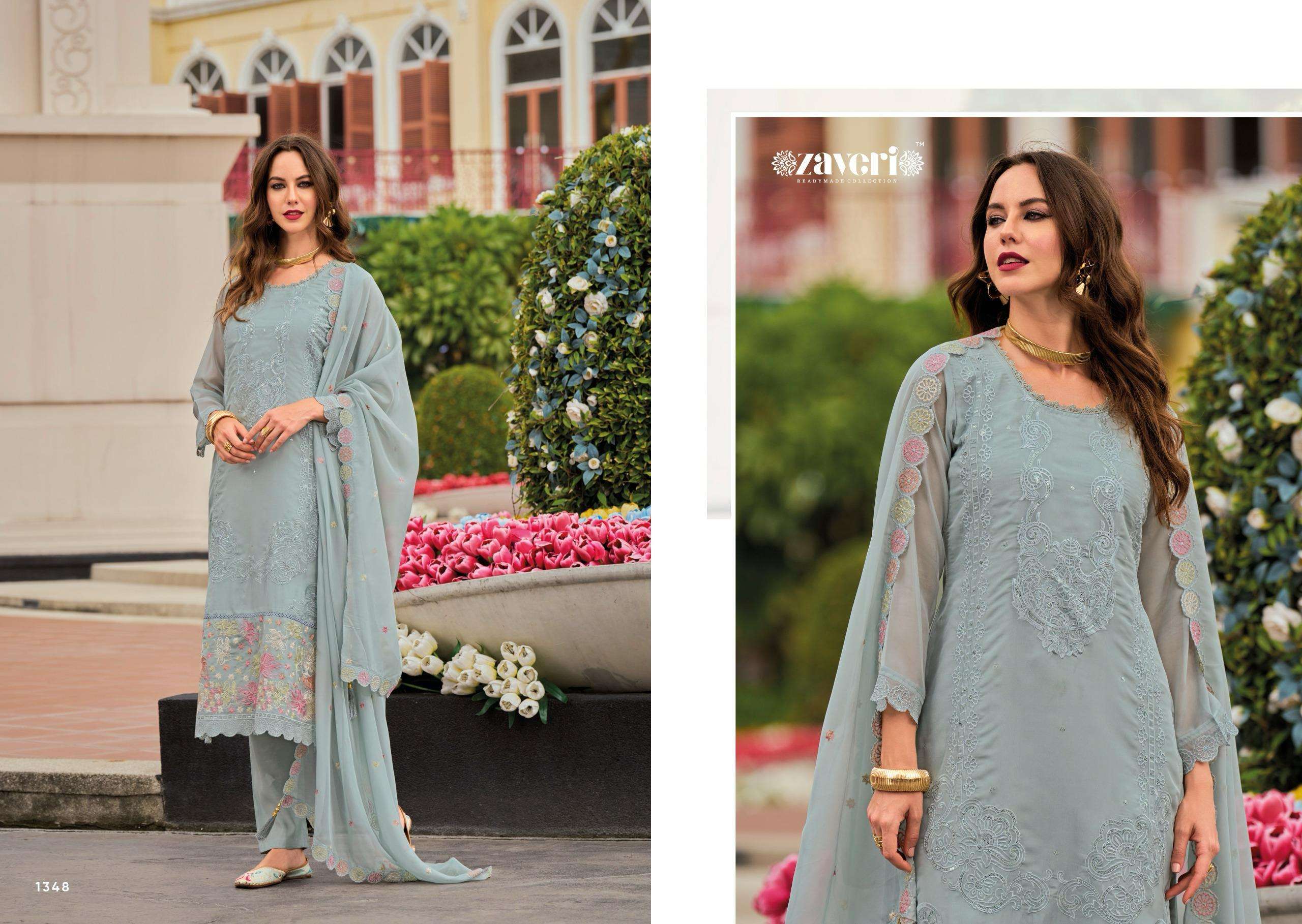 zaveri mrista exclusive soft organza ready made salwar kameez buy online shopping wholesale price surat