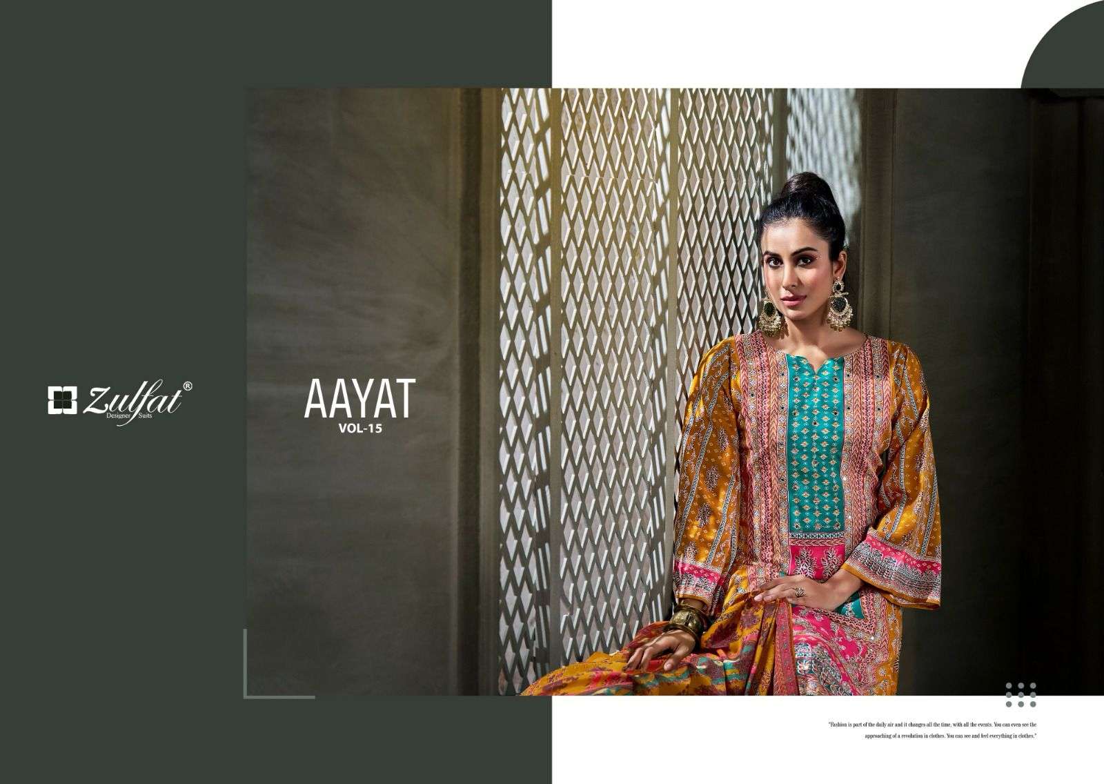 aayat vol 15 by zulfat designer suita colors series viscose rayon handwork and embroidery fancy salwar kameez best online price surat