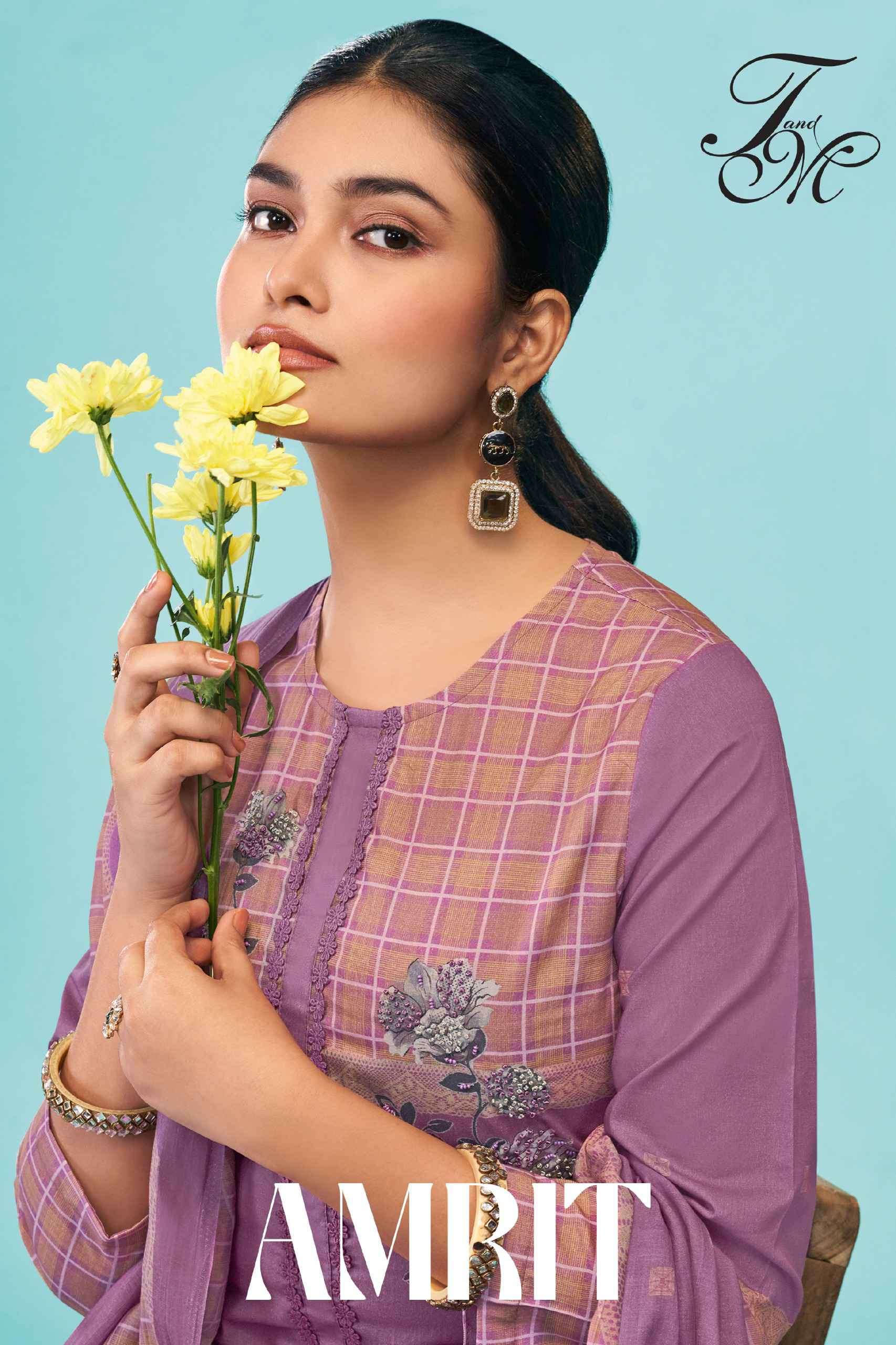 amrit by t&m  colors summer wear pure cotton exclusive designer salwar kameez best online price surat