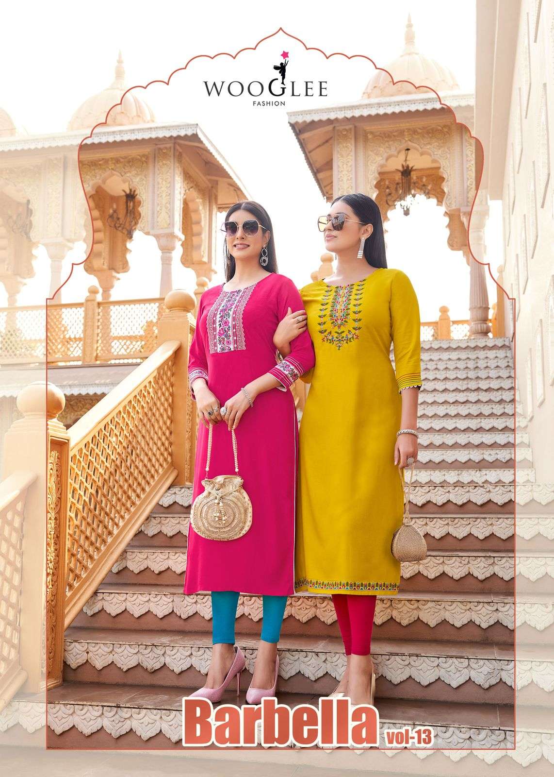 barbella vol 13 by wooglee fashion colors series heavy rayon designer kurtis best online price surat