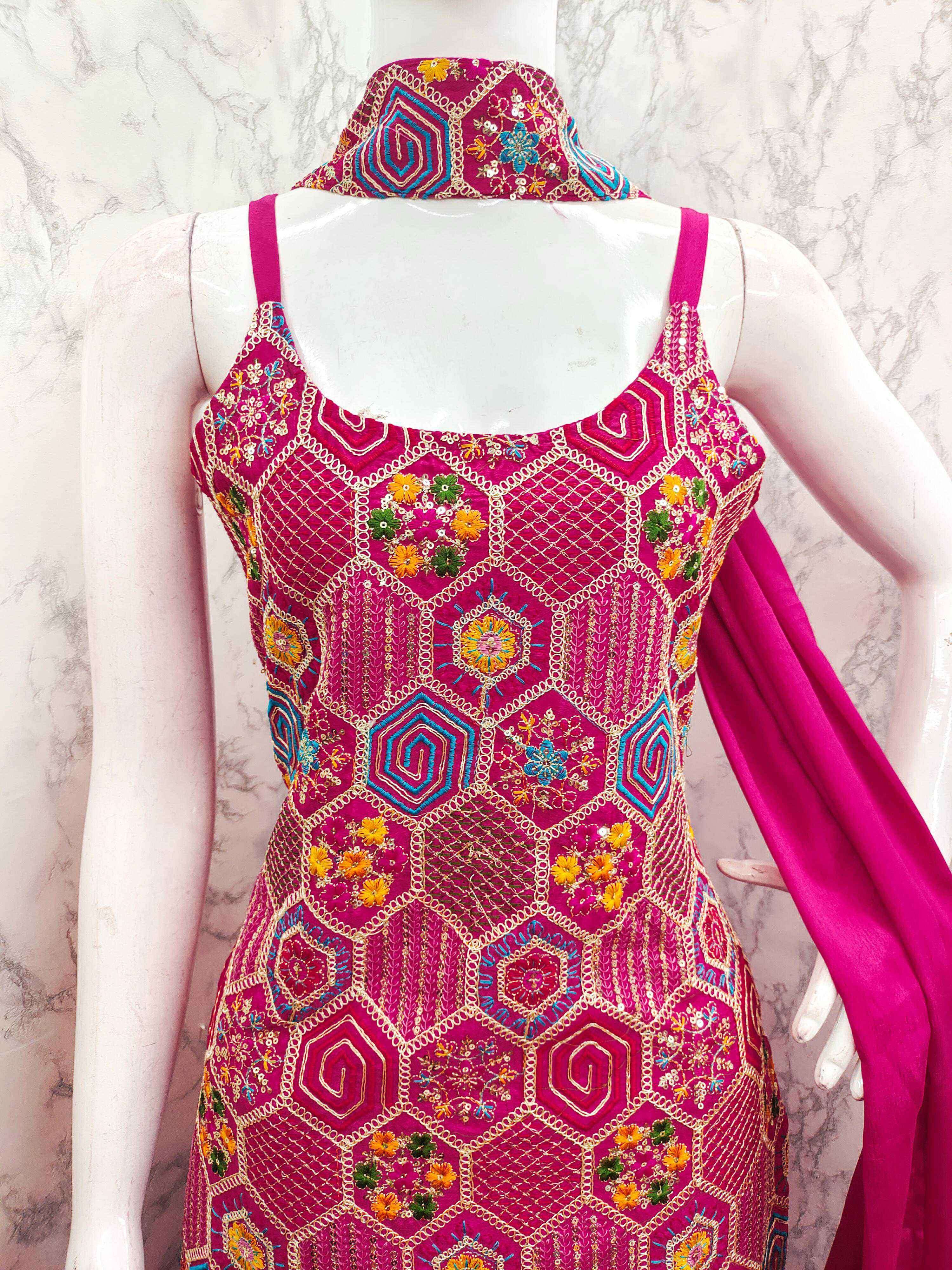 design no 005 by threadthrill colors  exclusive embroidery designer readymade wedding wear salwar kameez best online price surat