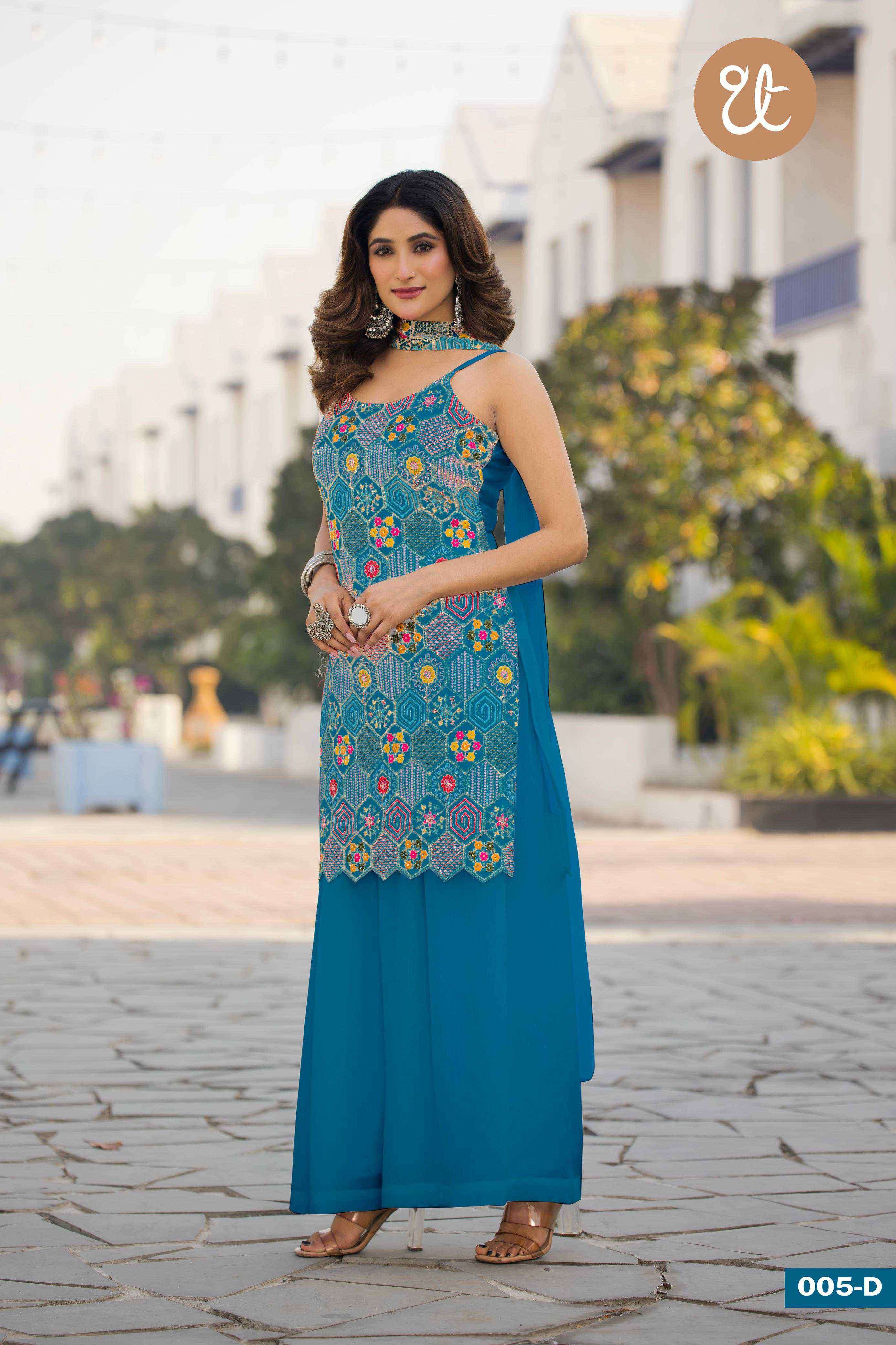 design no 005 by threadthrill colors  exclusive embroidery designer readymade wedding wear salwar kameez best online price surat