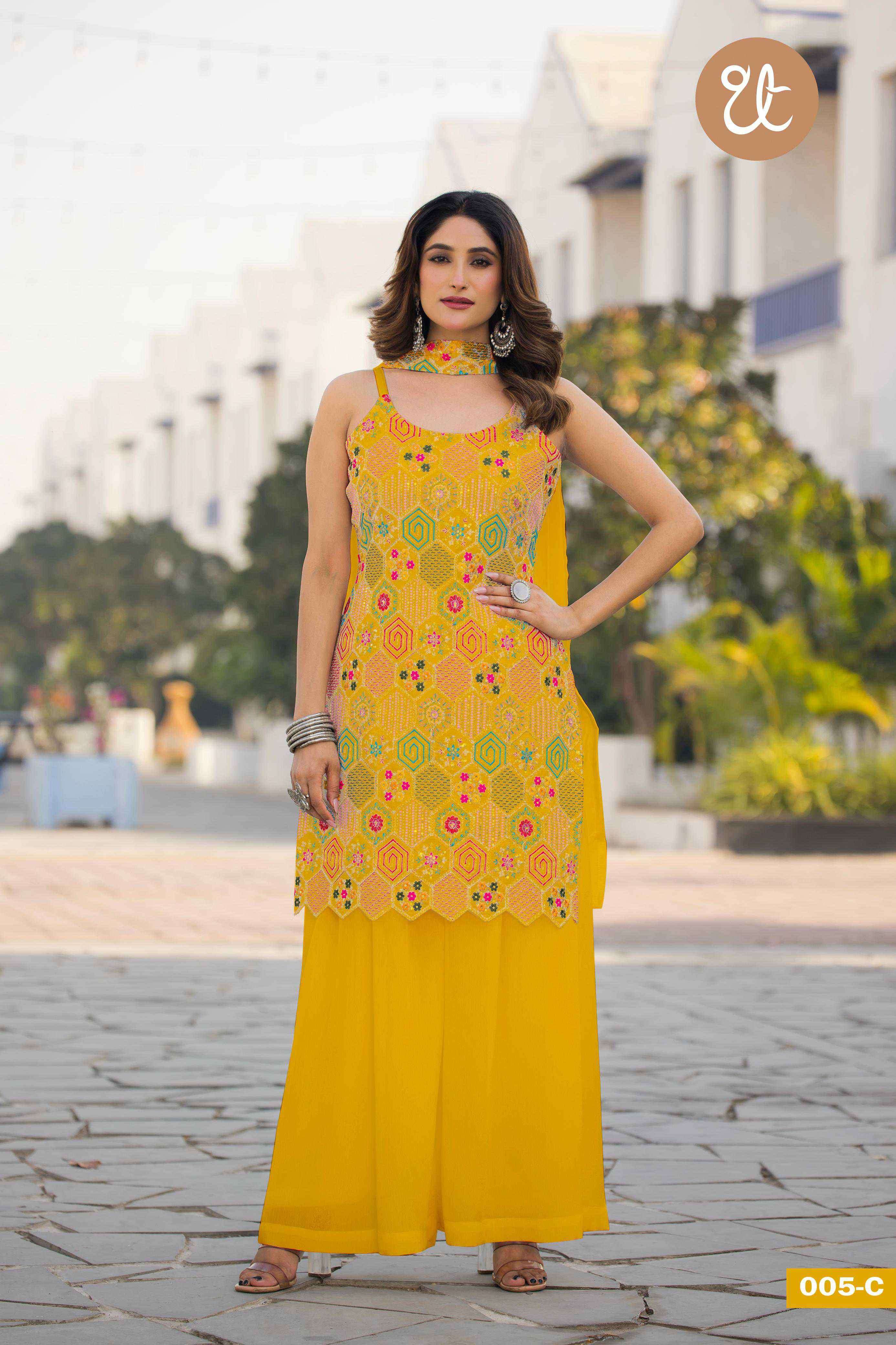 design no 005 by threadthrill colors  exclusive embroidery designer readymade wedding wear salwar kameez best online price surat