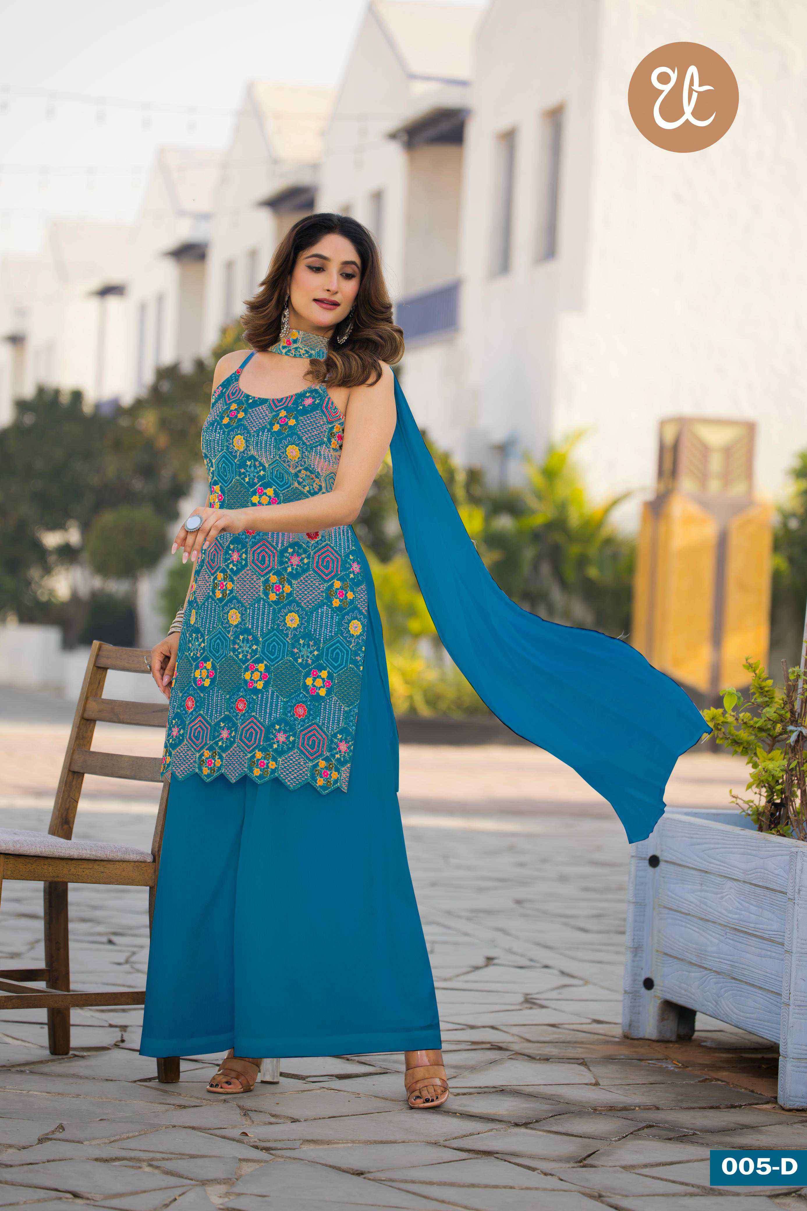 design no 005 by threadthrill colors  exclusive embroidery designer readymade wedding wear salwar kameez best online price surat