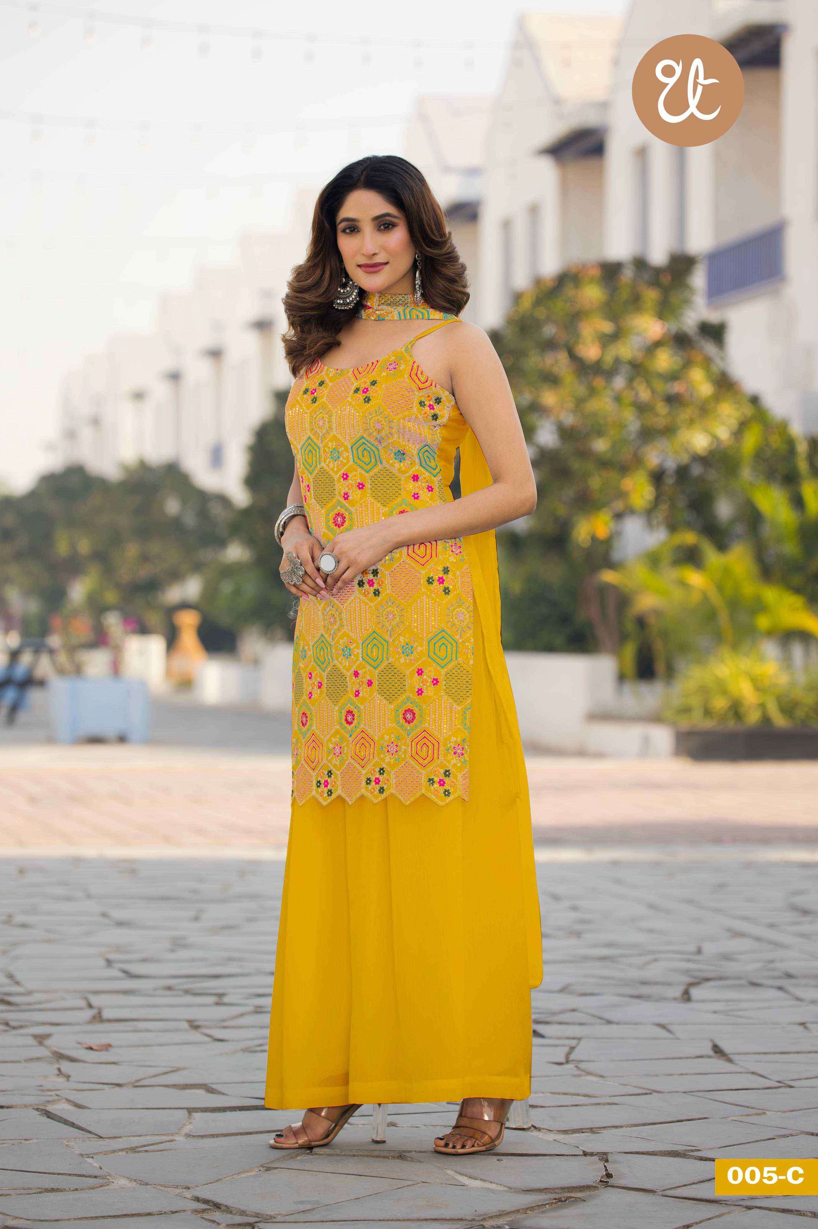 design no 005 by threadthrill colors  exclusive embroidery designer readymade wedding wear salwar kameez best online price surat