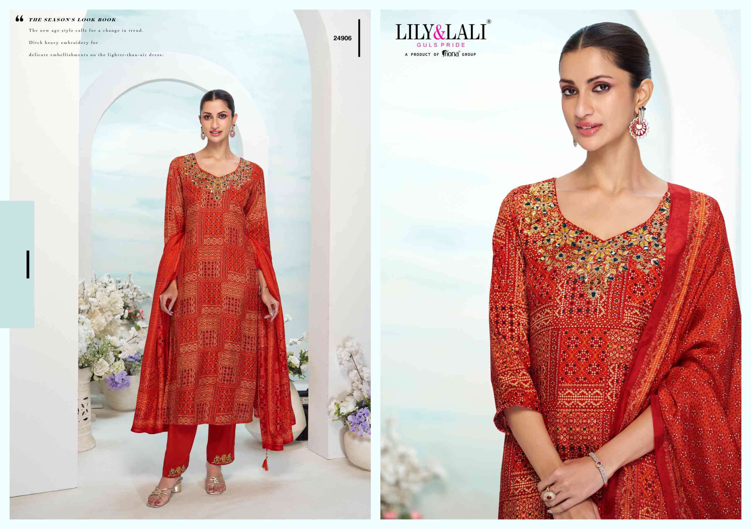 florista by lily&lali24901-24906 series crepe mirror handworked dessigner salwar kameez best online price surat