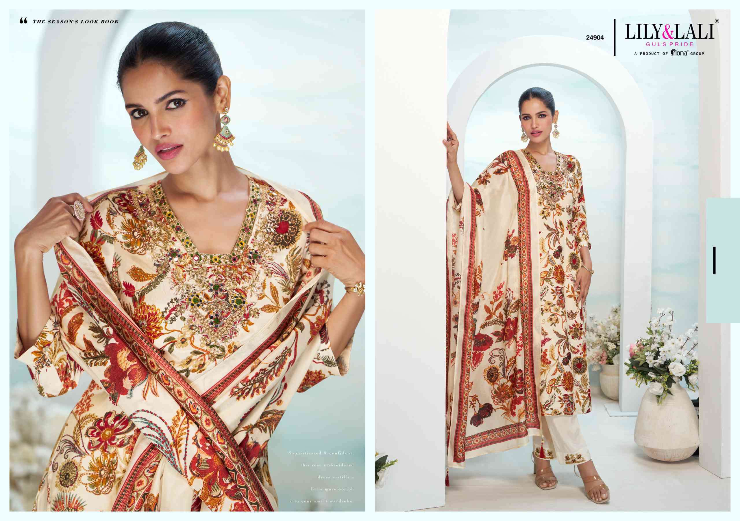 florista by lily&lali24901-24906 series crepe mirror handworked dessigner salwar kameez best online price surat
