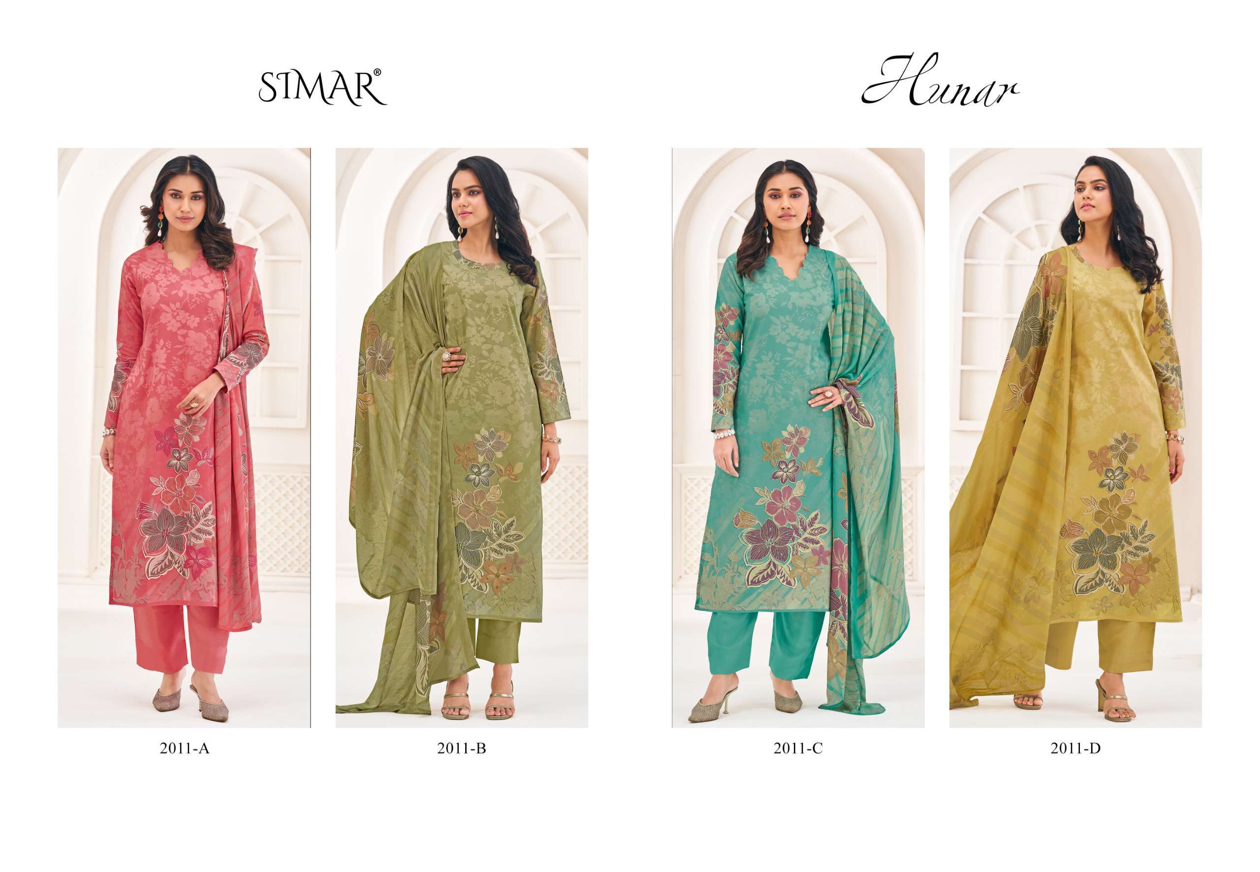 hunar by simar colors lawn cotton summer wear designer salwar kameez best online price surat